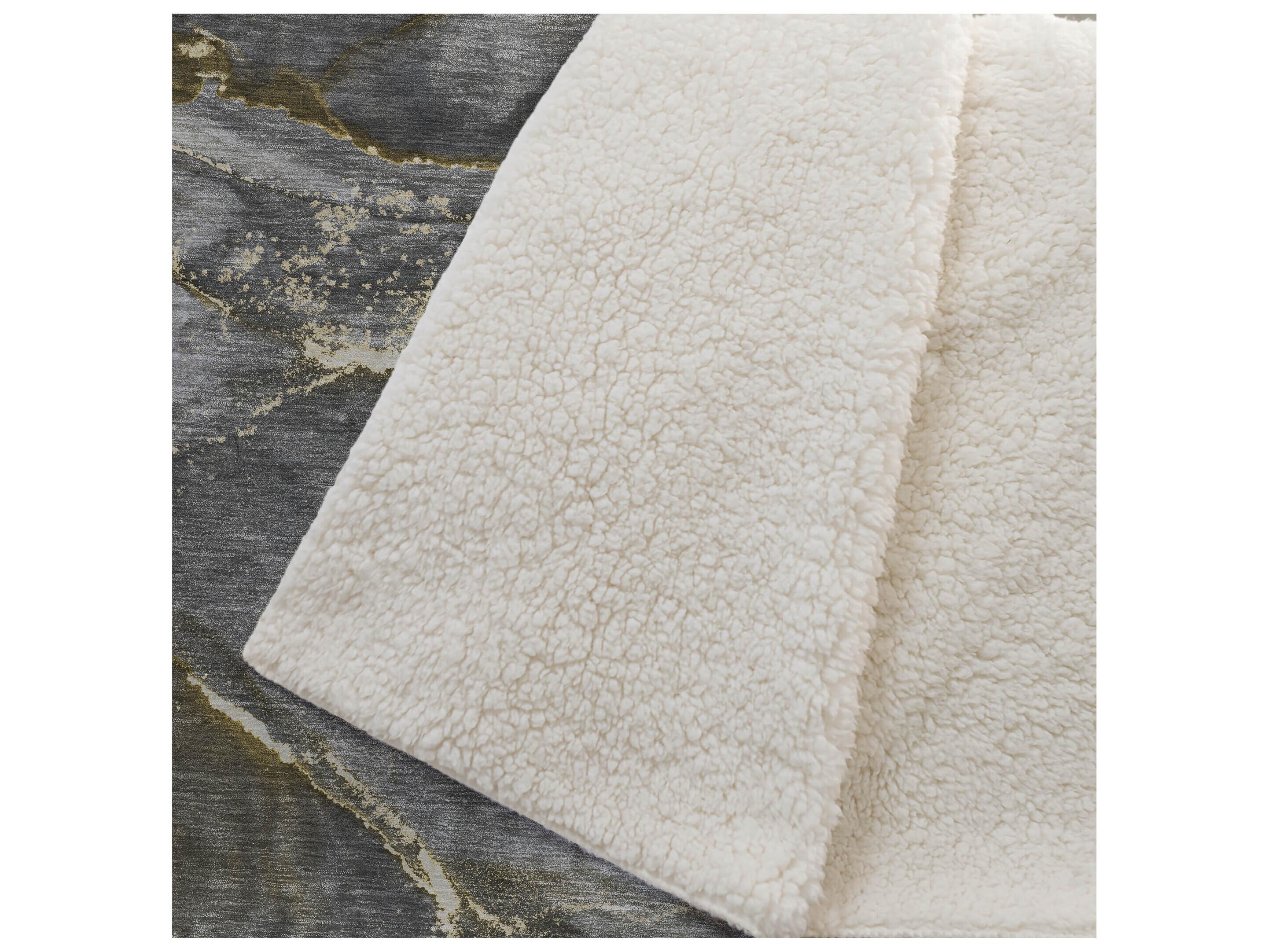 Dalyn Sherpa Gold Polyester Throw