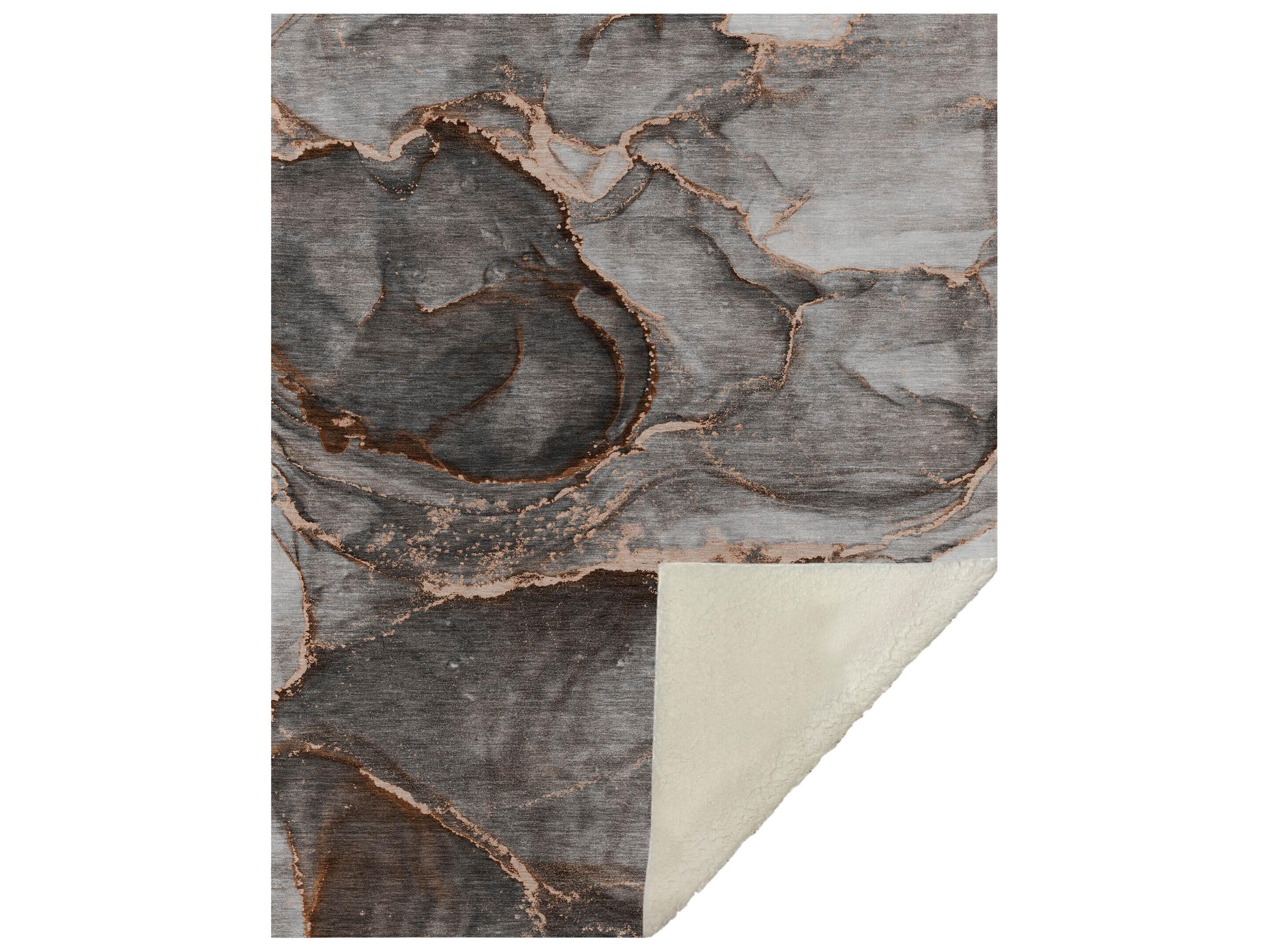 Dalyn Sherpa Orange Polyester Throw