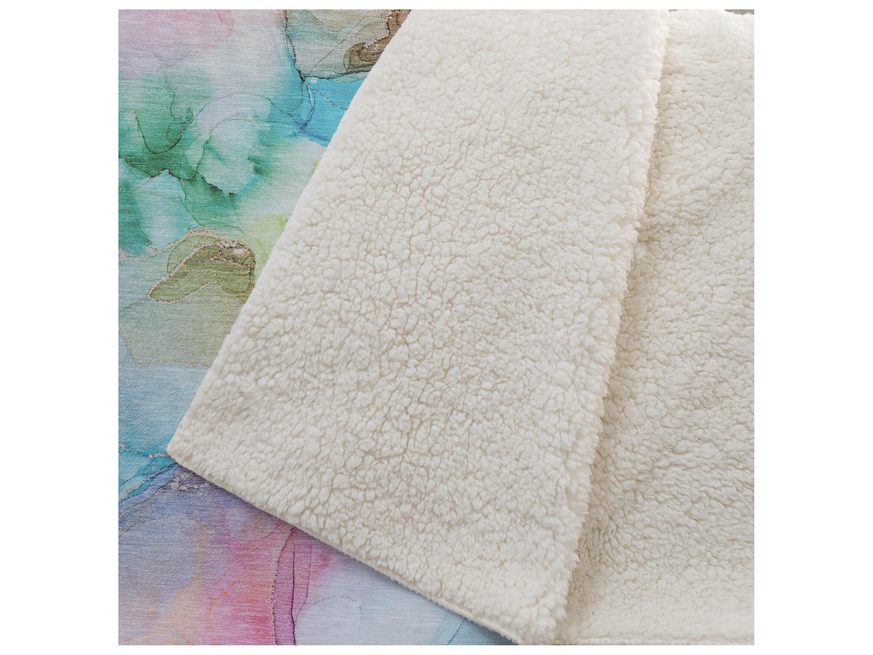 Dalyn Sherpa Blue Polyester Throw