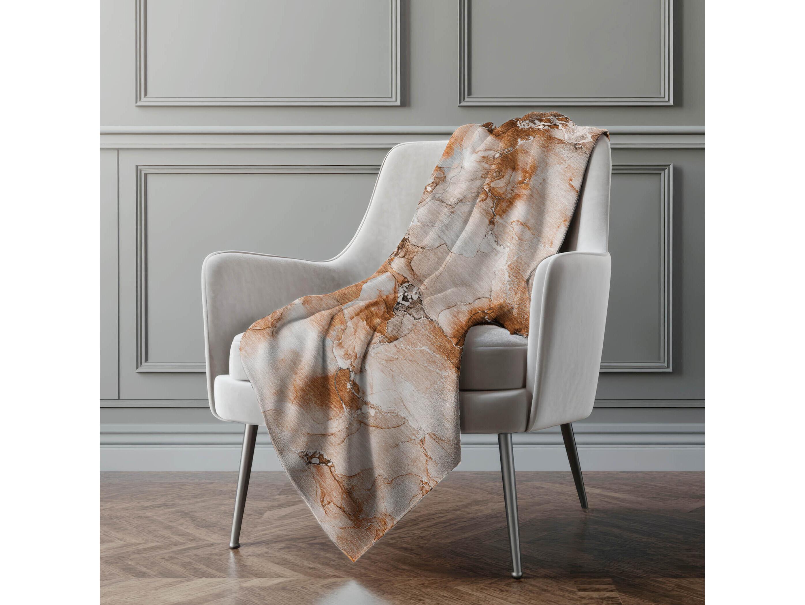 Dalyn Sherpa Orange Polyester Throw