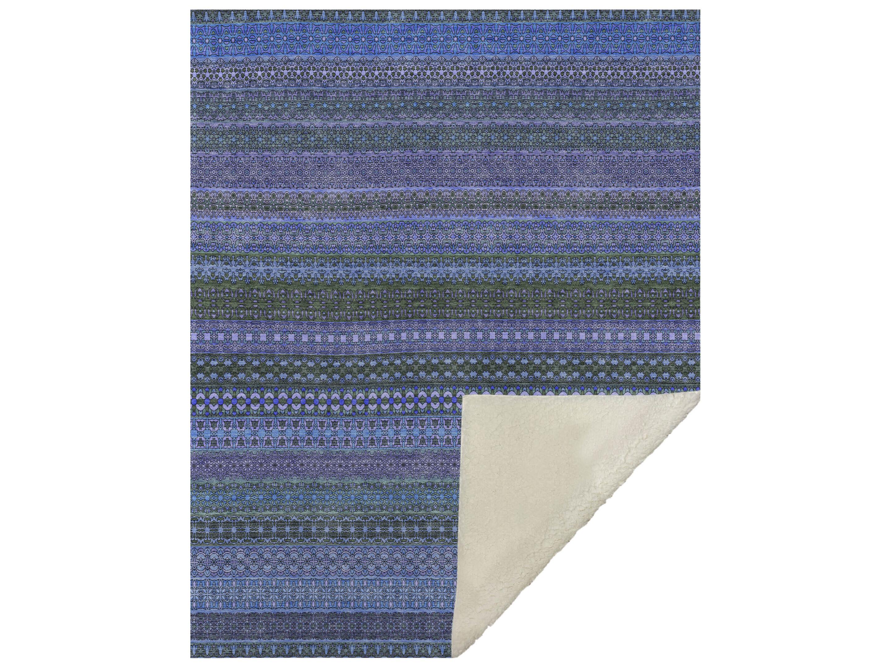 Dalyn Sherpa Blue Polyester Throw