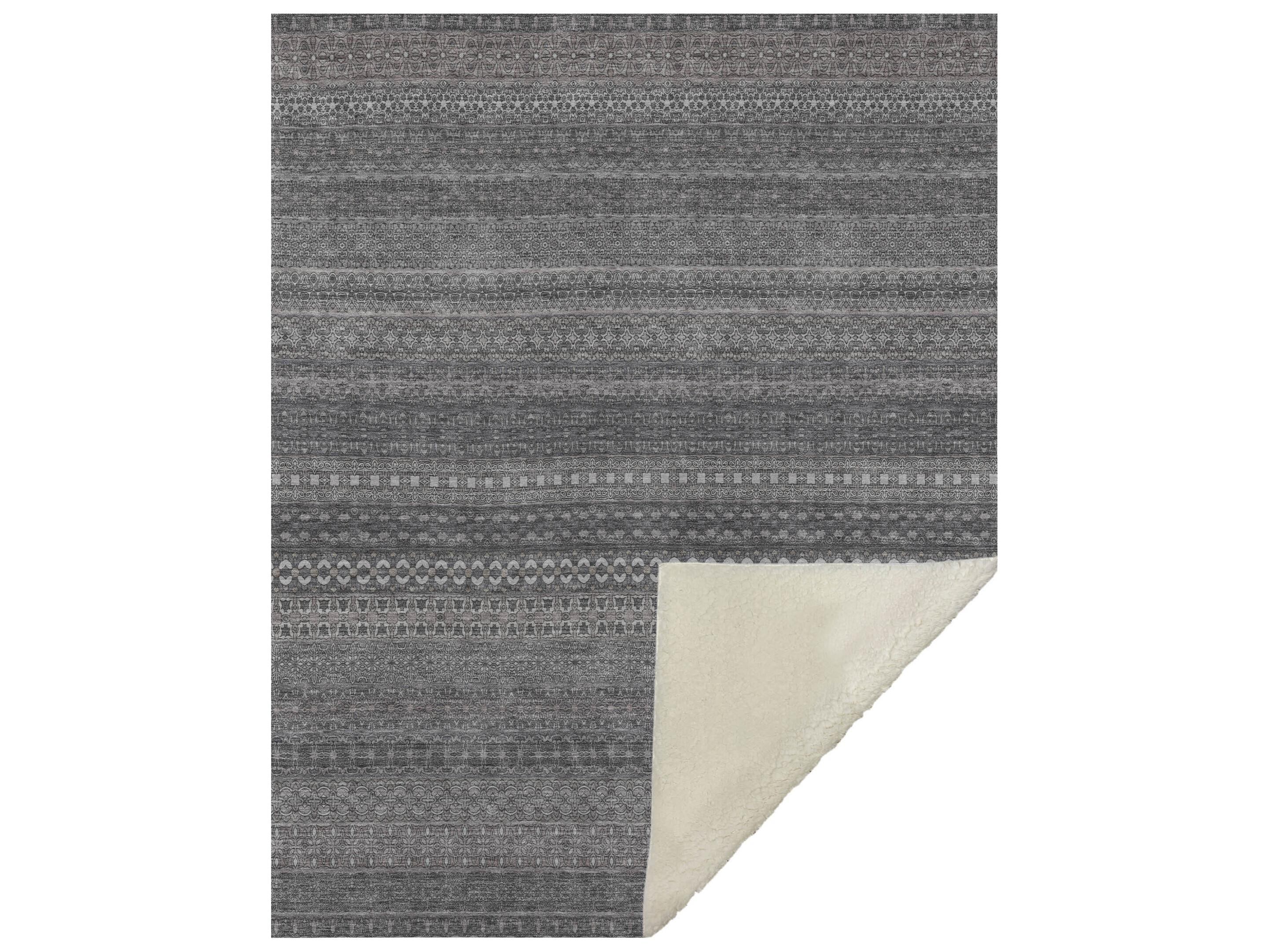 Dalyn Sherpa Gray Polyester Throw