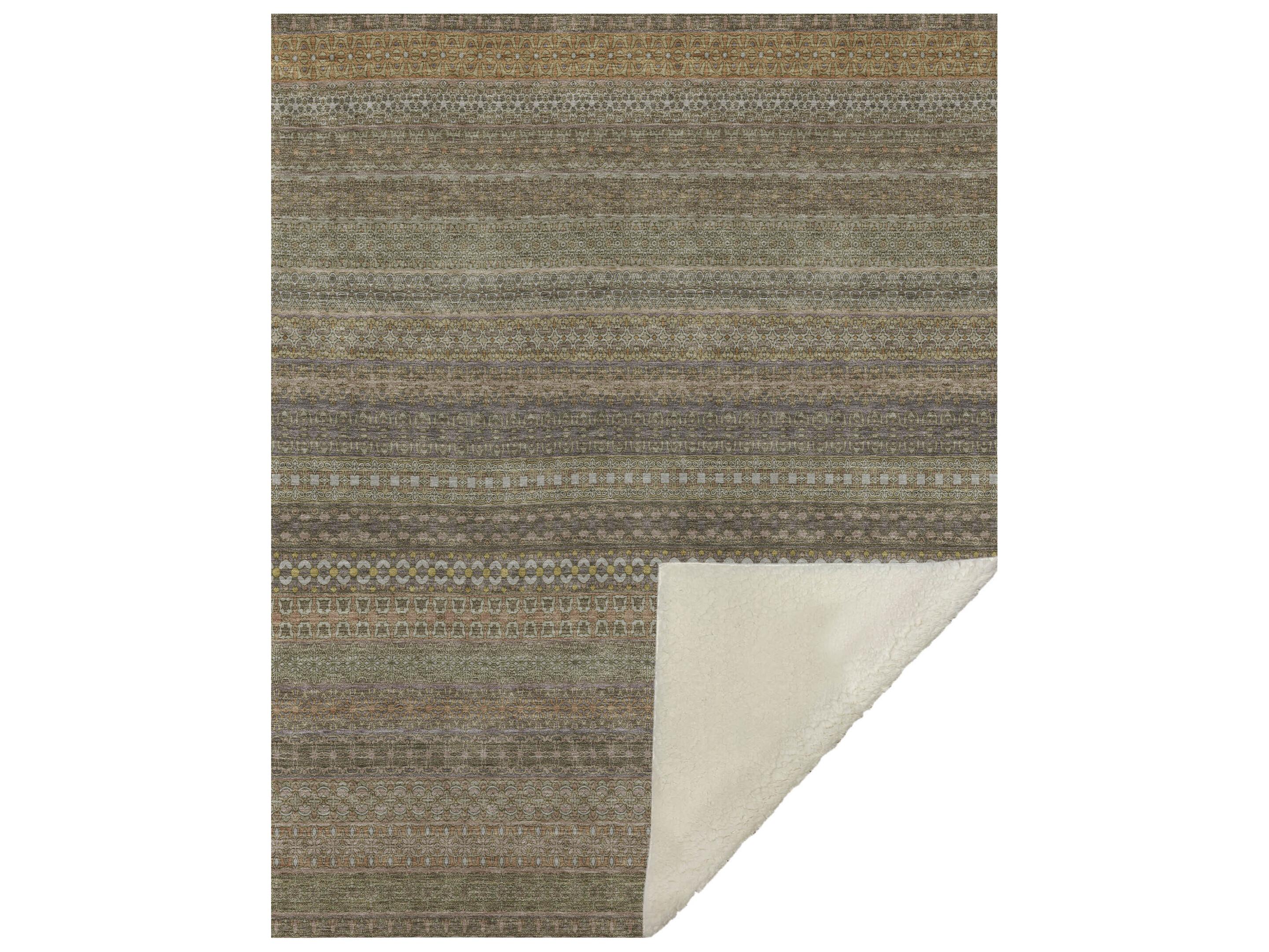 Dalyn Sherpa Brown Polyester Throw