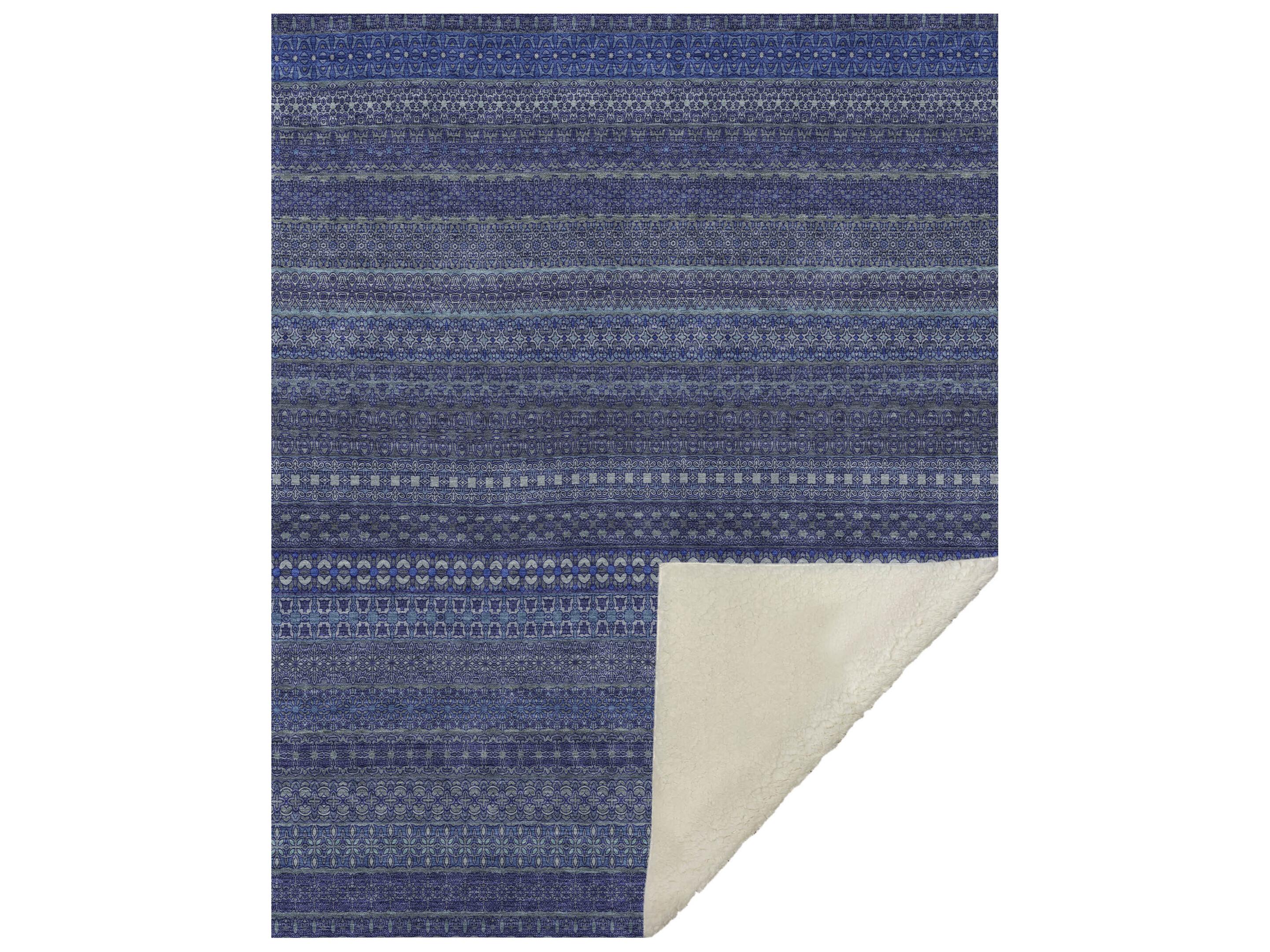 Dalyn Sherpa Blue Polyester Throw