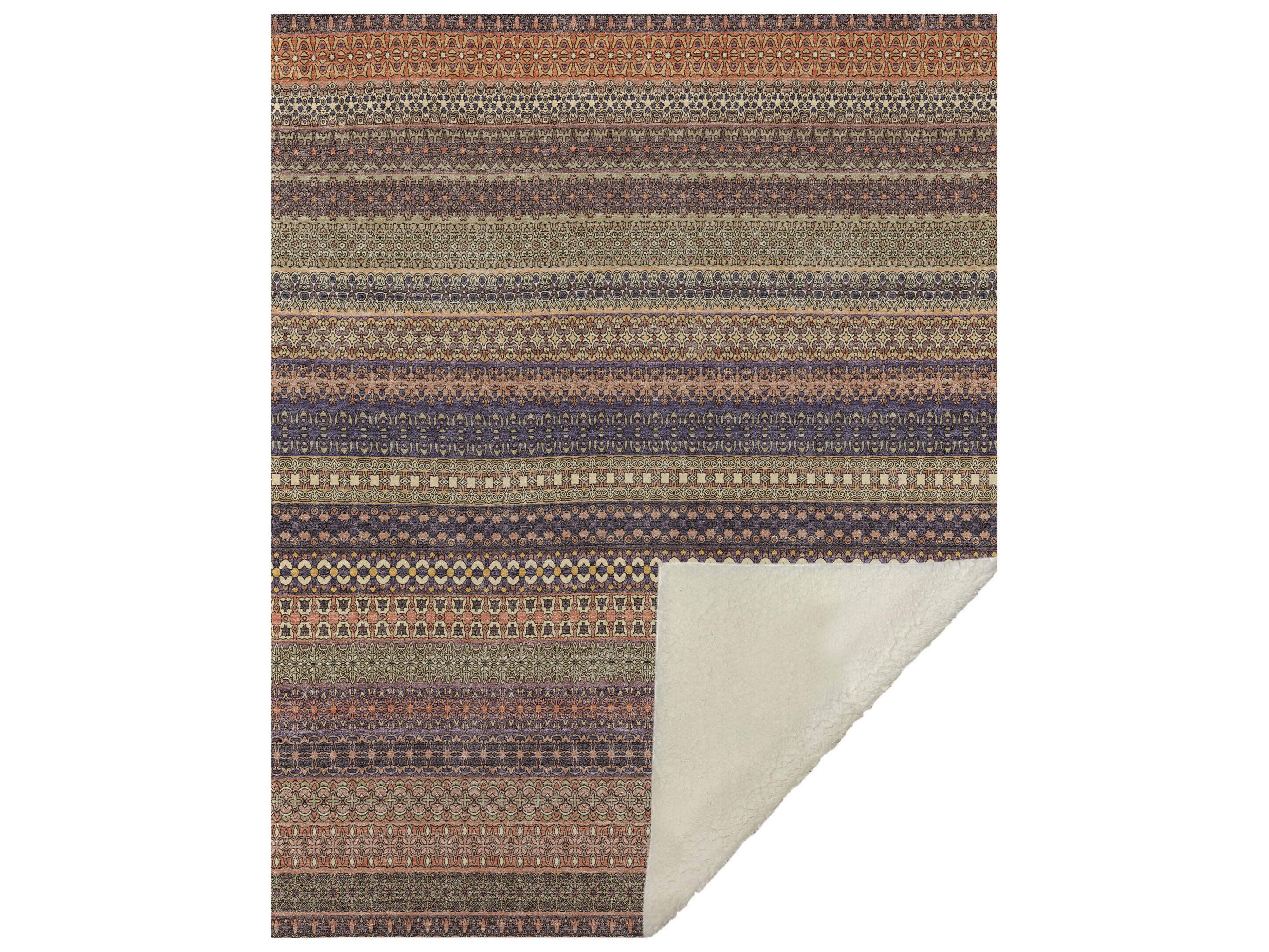 Dalyn Sherpa Orange Polyester Throw