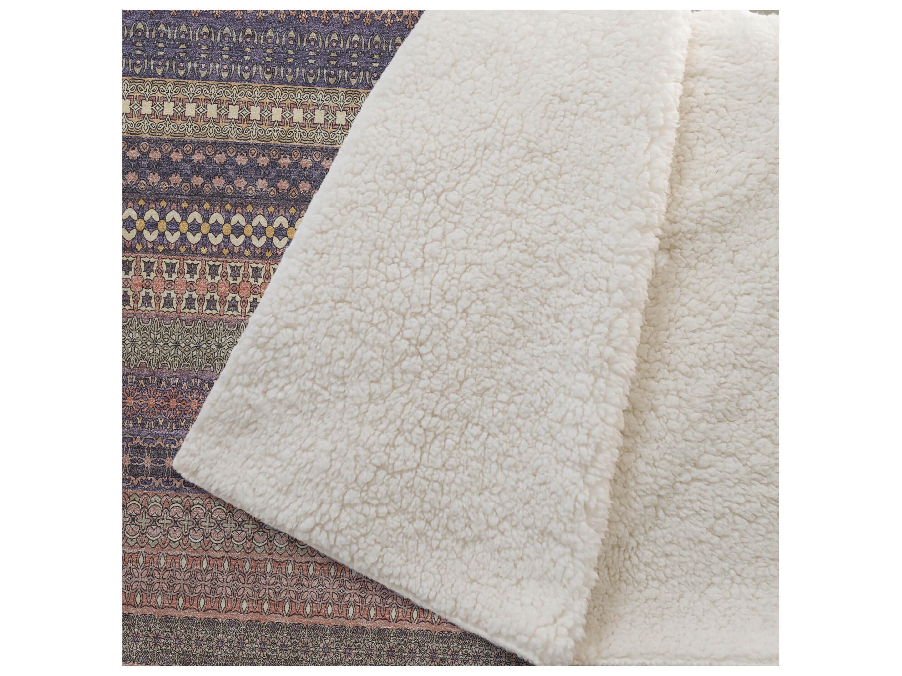 Dalyn Sherpa Orange Polyester Throw