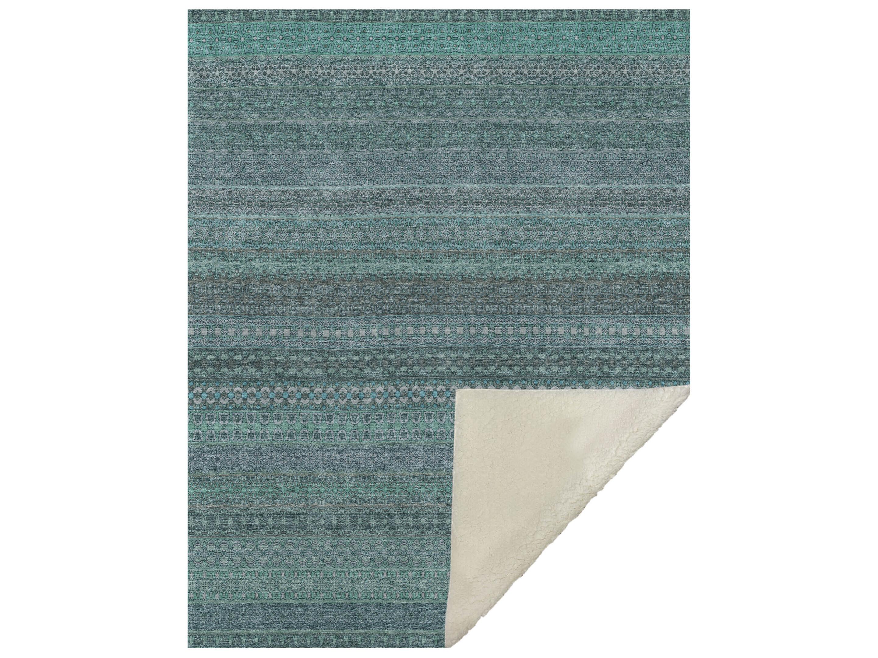 Dalyn Sherpa Teal Polyester Throw