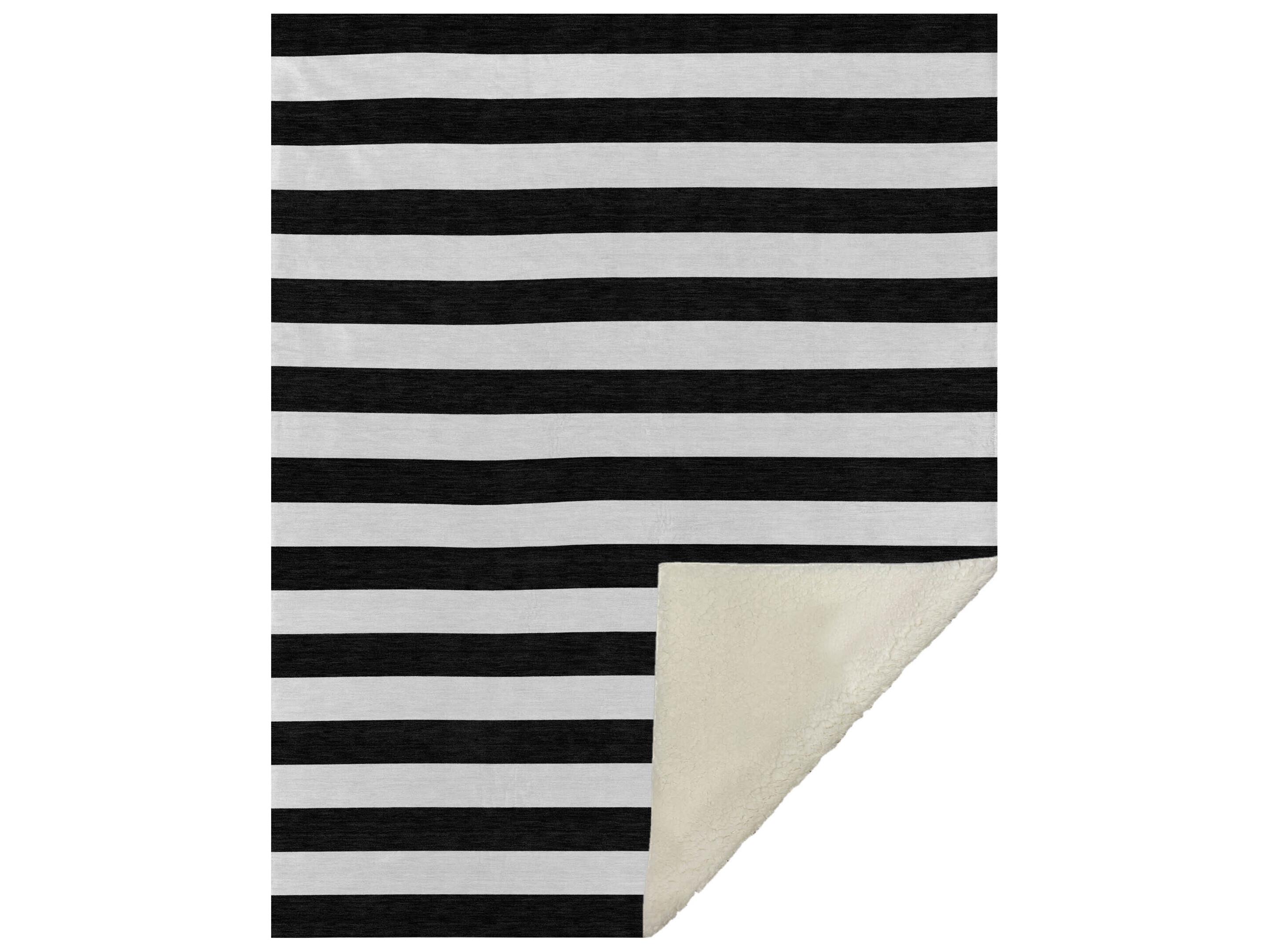 Dalyn Sherpa Black Polyester Throw