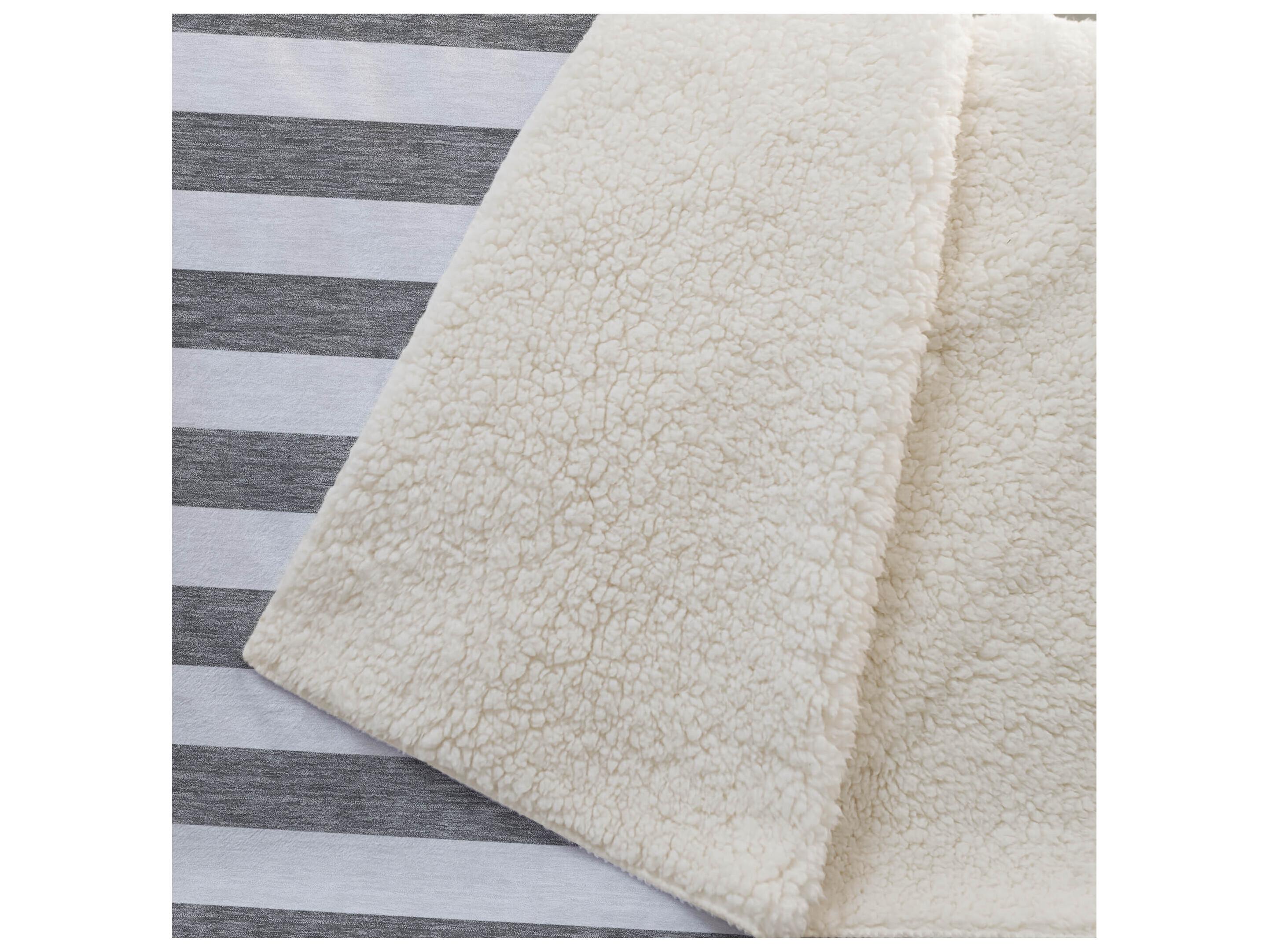 Dalyn Sherpa Gray Polyester Throw