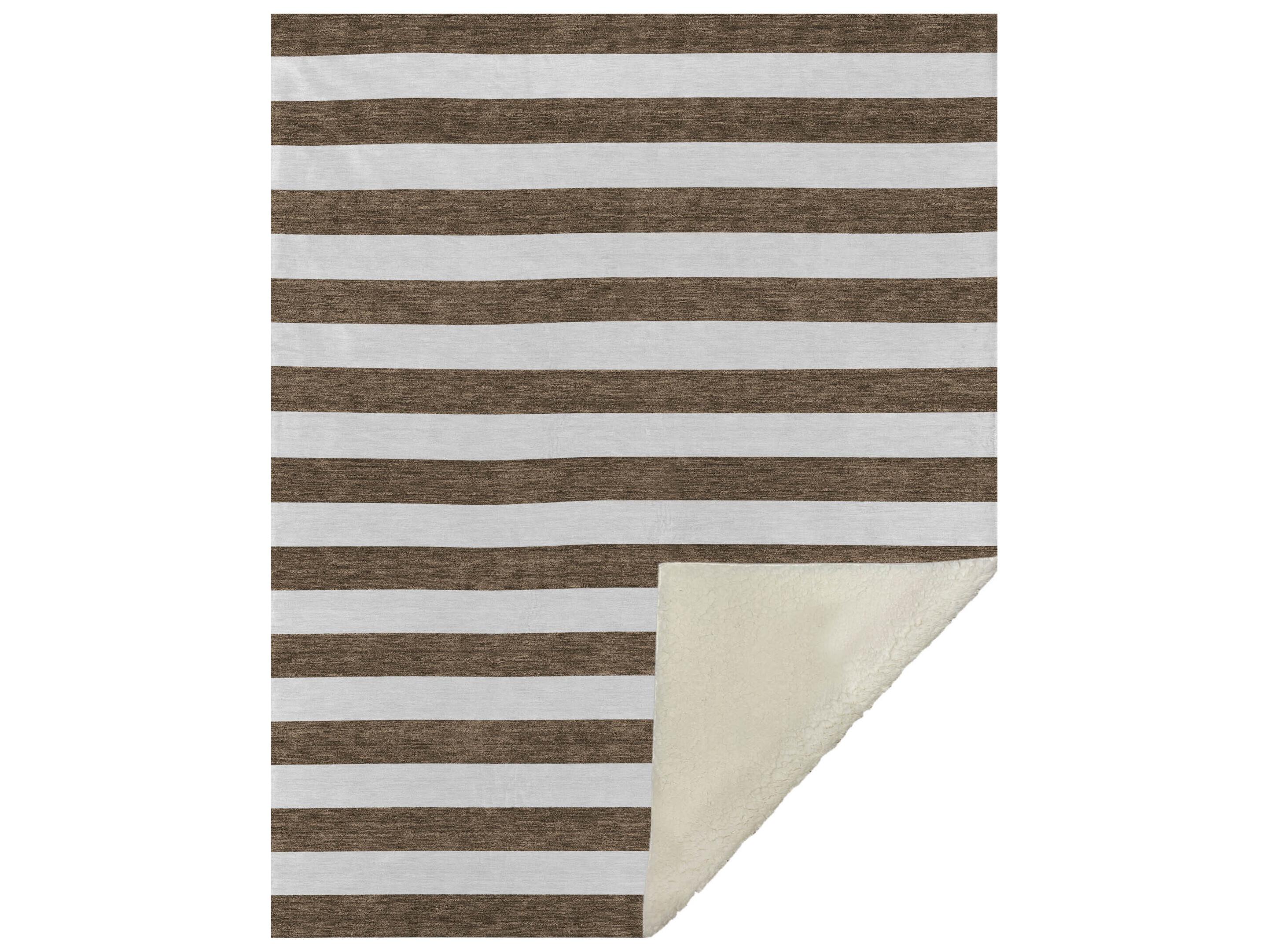 Dalyn Sherpa Brown Polyester Throw