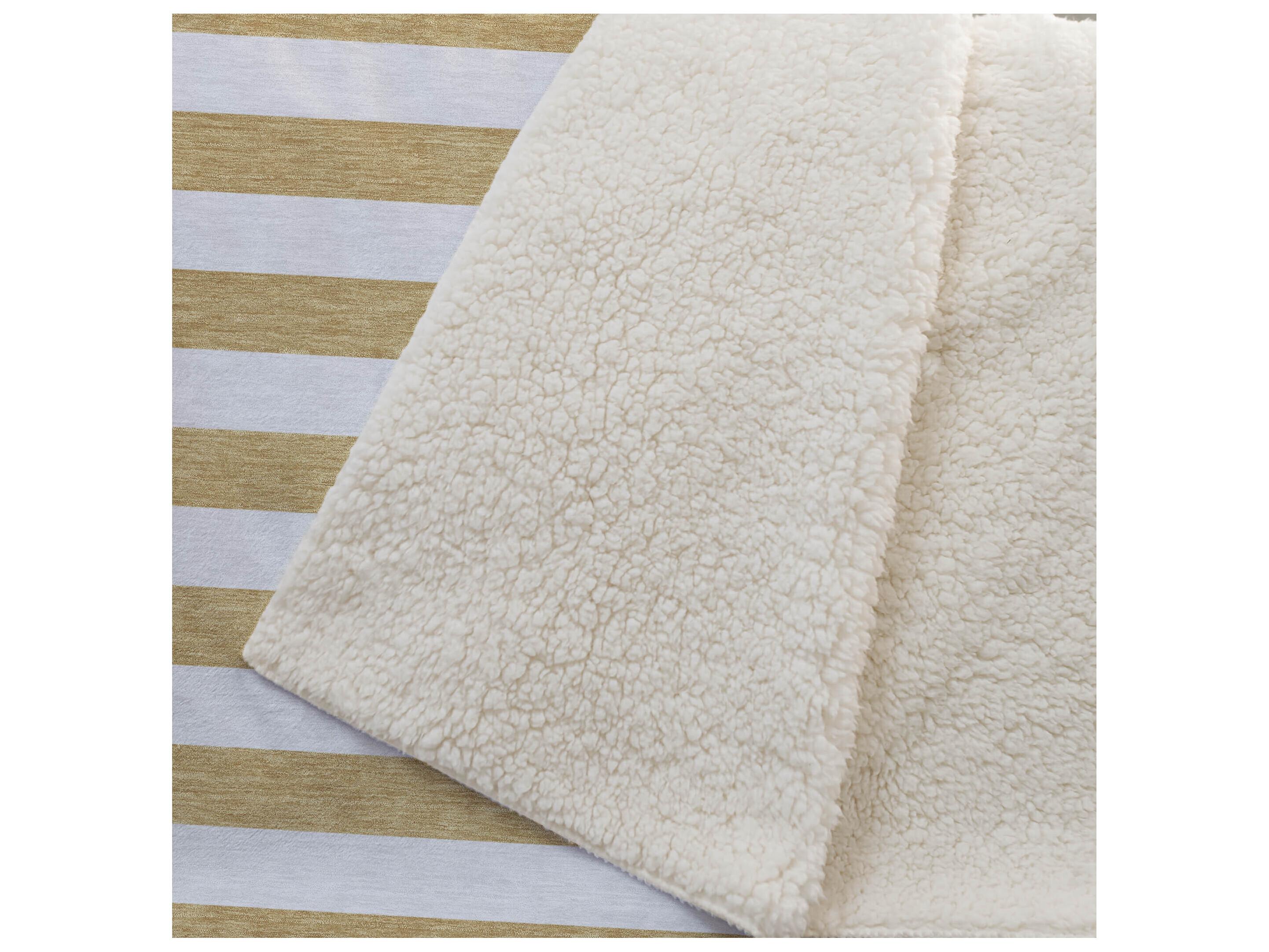 Dalyn Sherpa Gold Polyester Throw