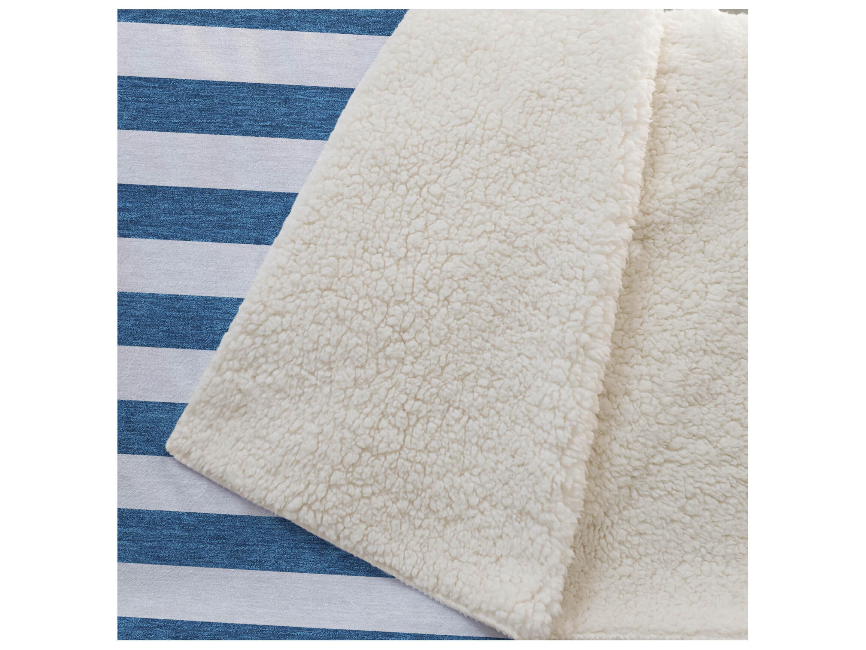 Dalyn Sherpa Blue Polyester Throw