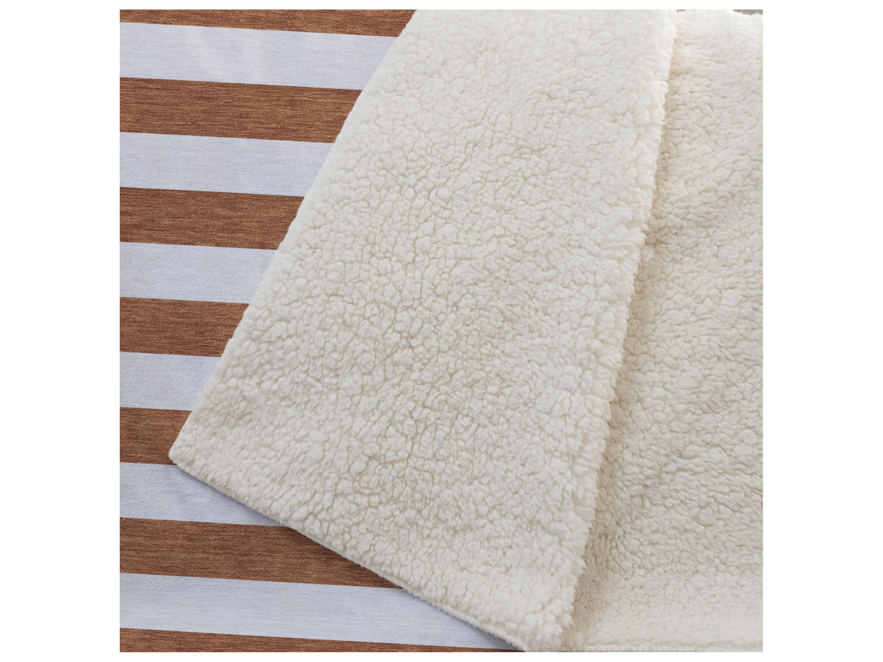 Dalyn Sherpa Orange Polyester Throw