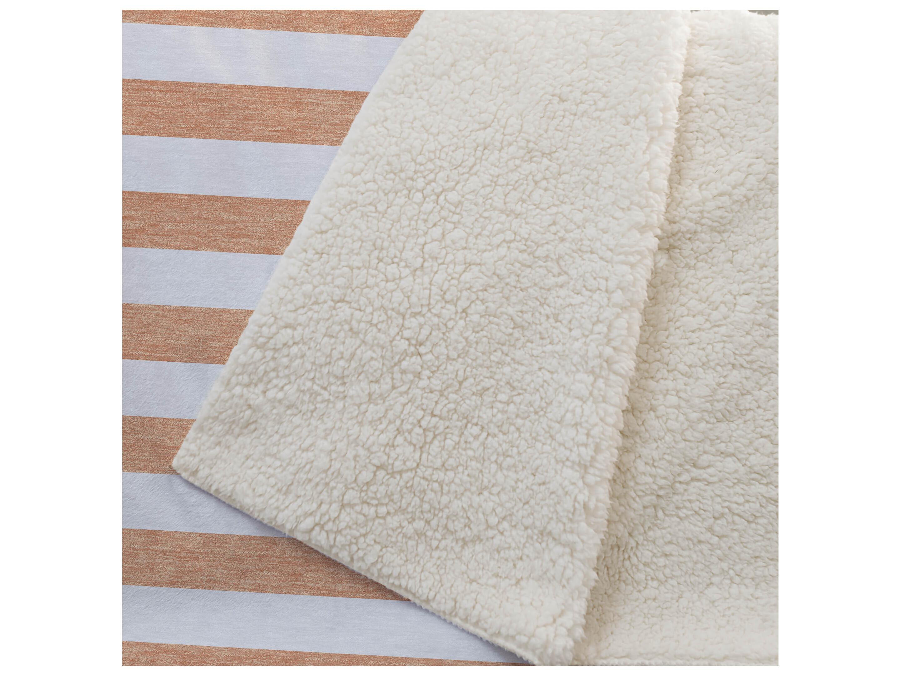 Dalyn Sherpa Orange Polyester Throw