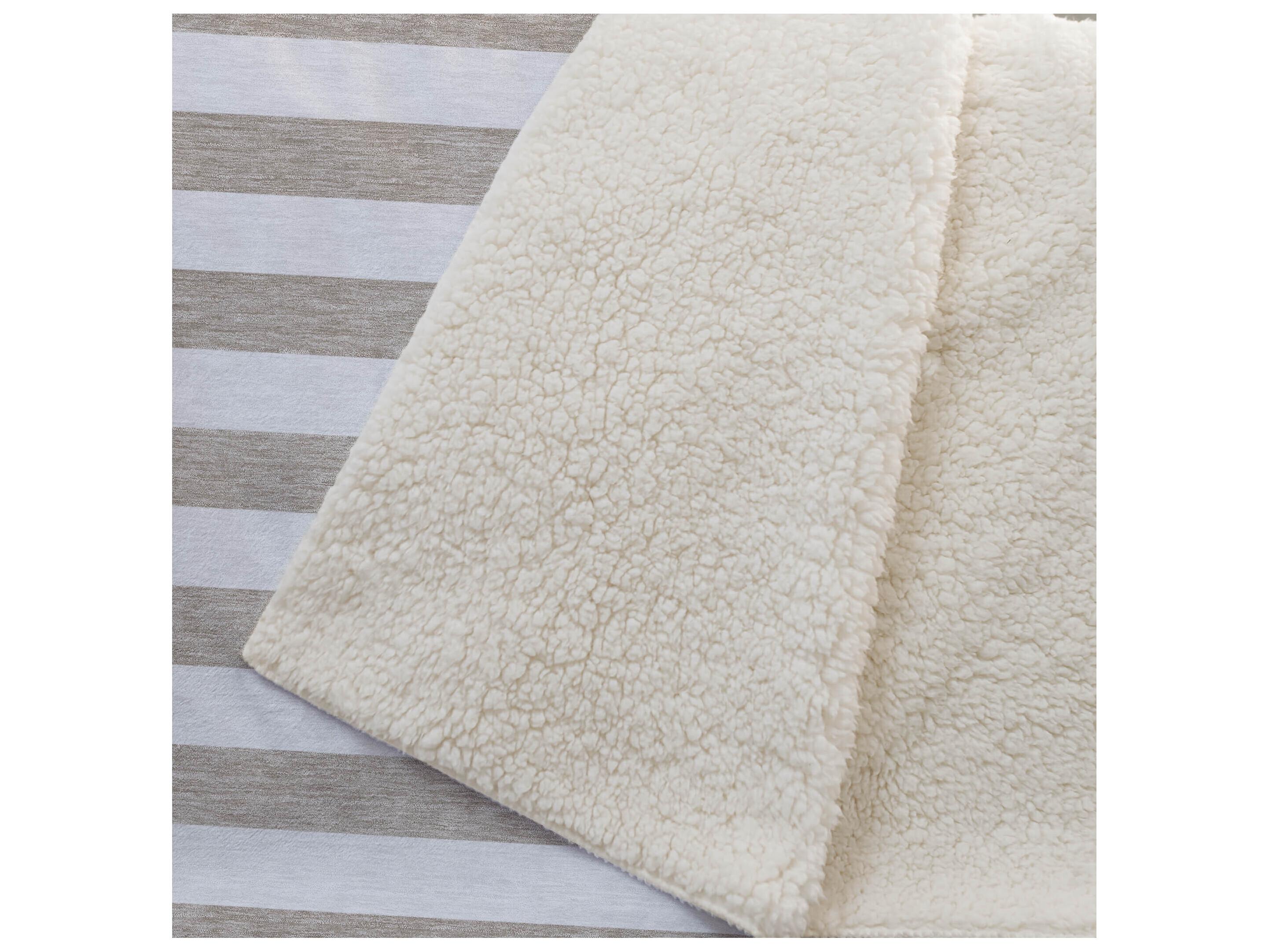 Dalyn Sherpa Brown Polyester Throw