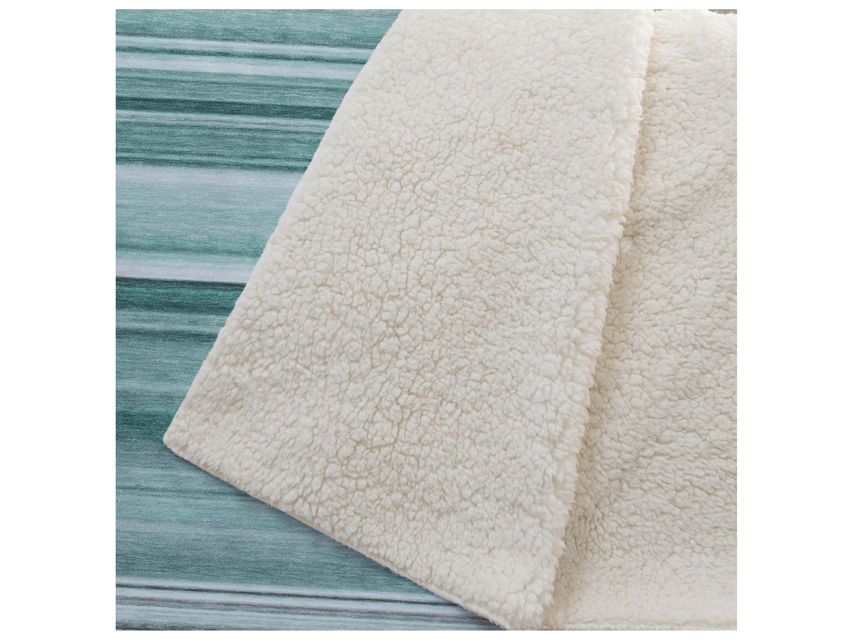 Dalyn Sherpa Teal Polyester Throw