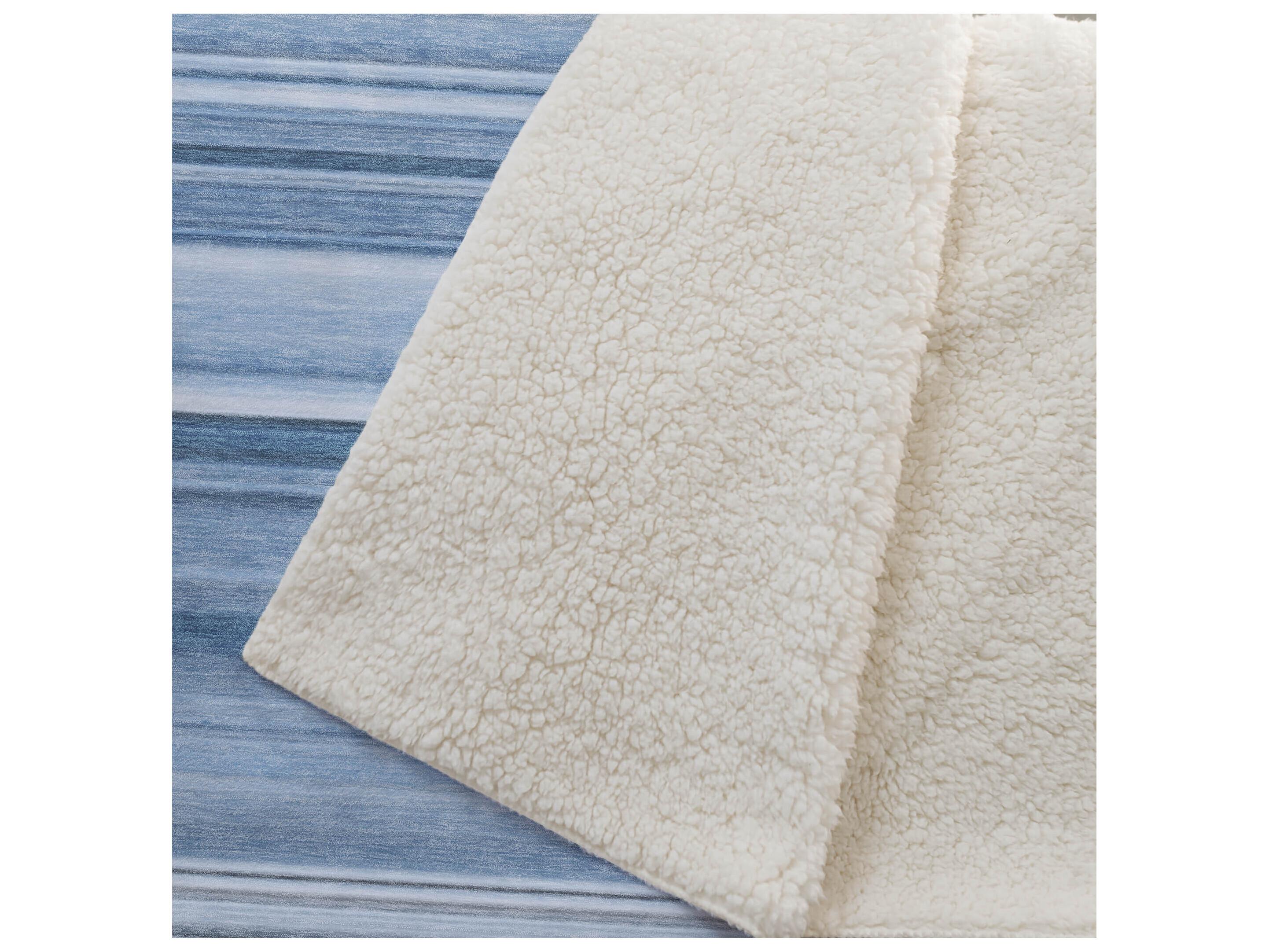 Dalyn Sherpa Blue Polyester Throw