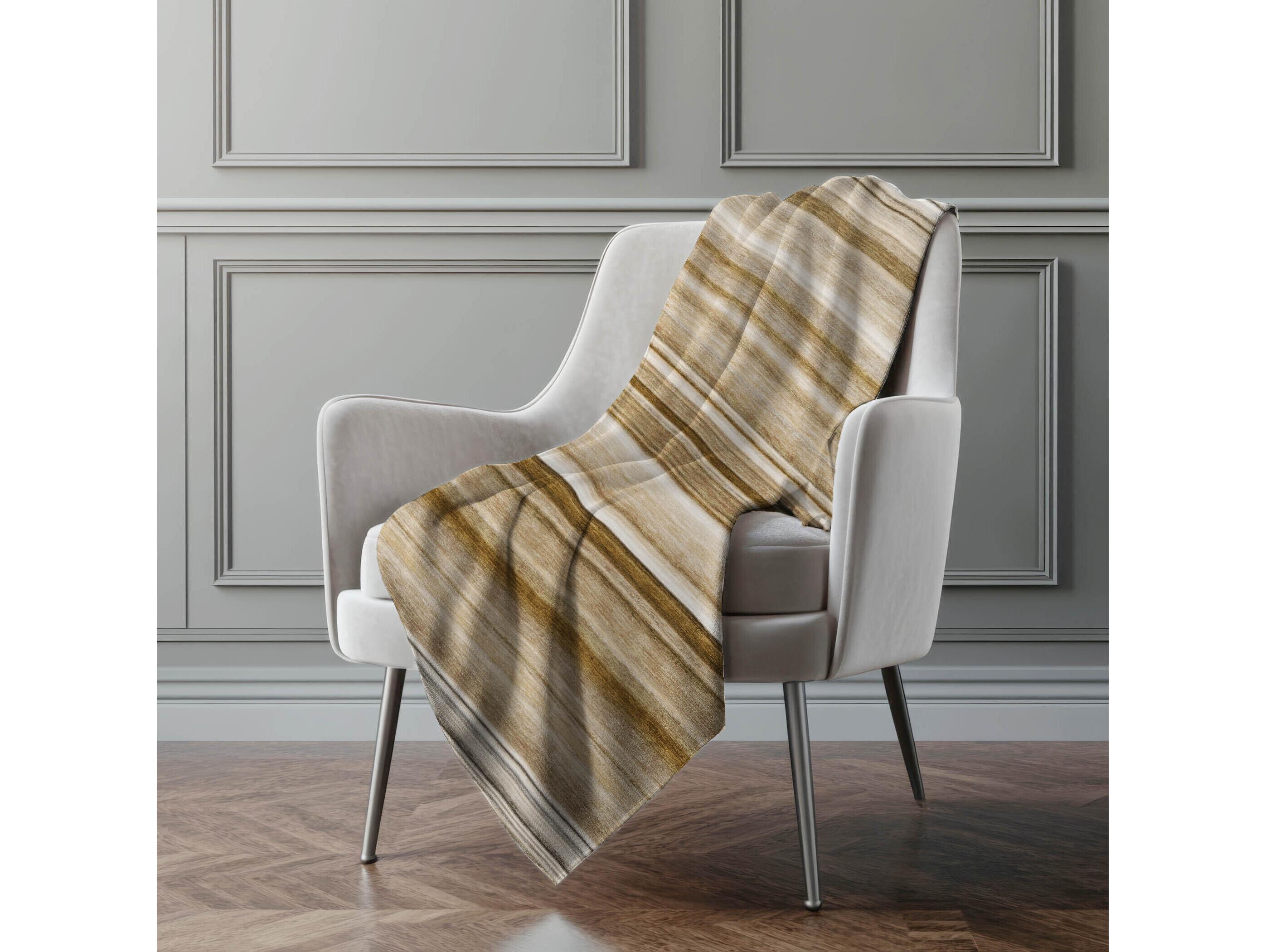Dalyn Sherpa Brown Polyester Throw