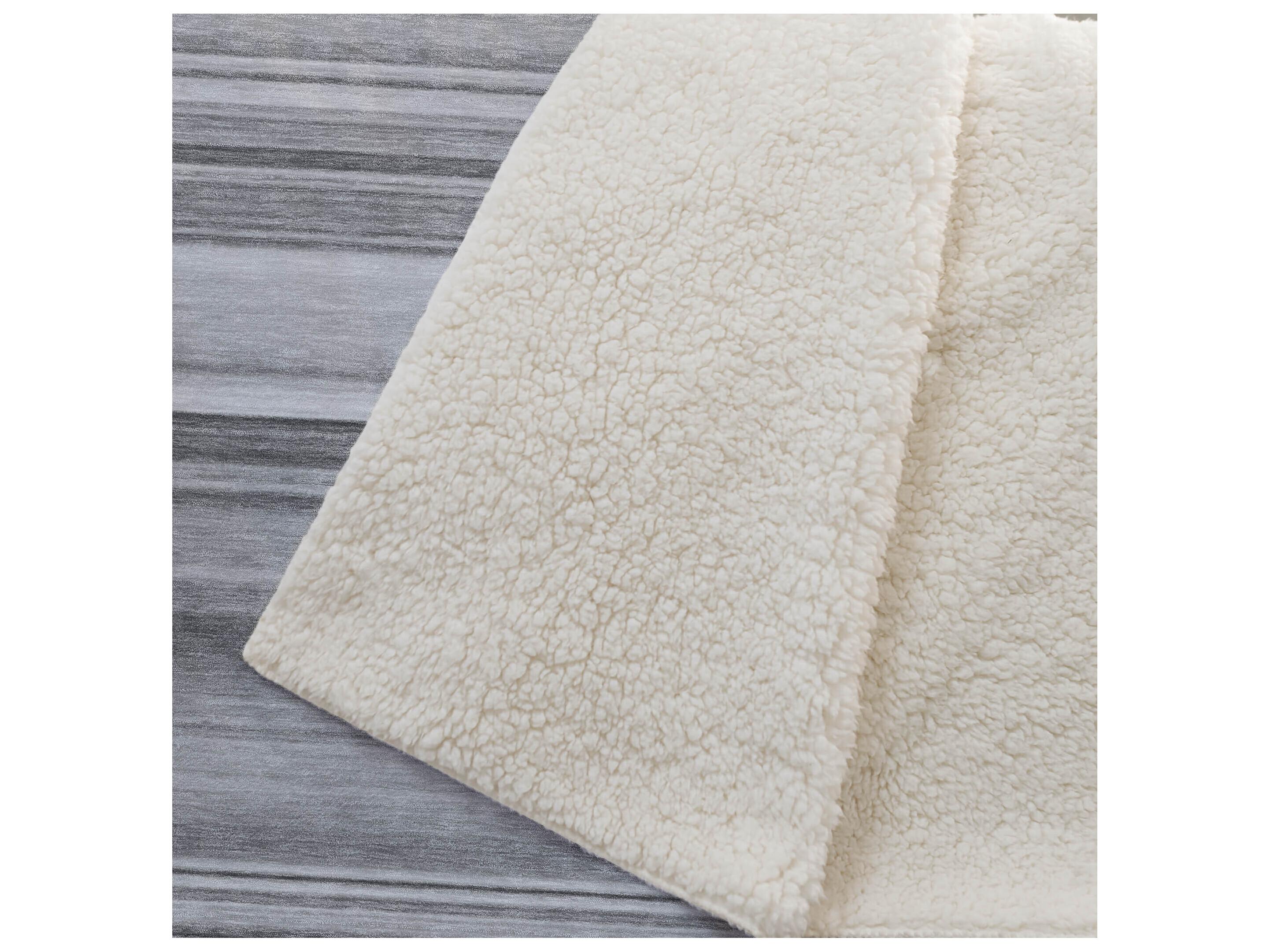 Dalyn Sherpa Gray Polyester Throw