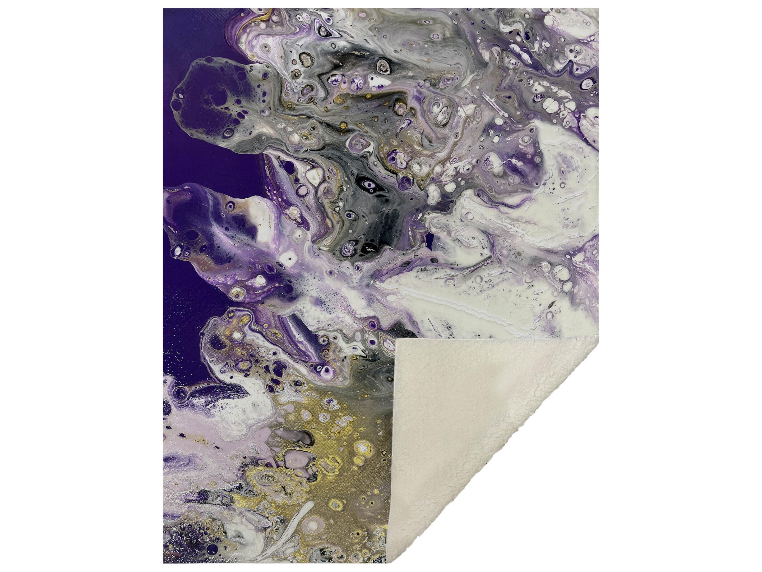 Dalyn Sherpa Purple Polyester Throw