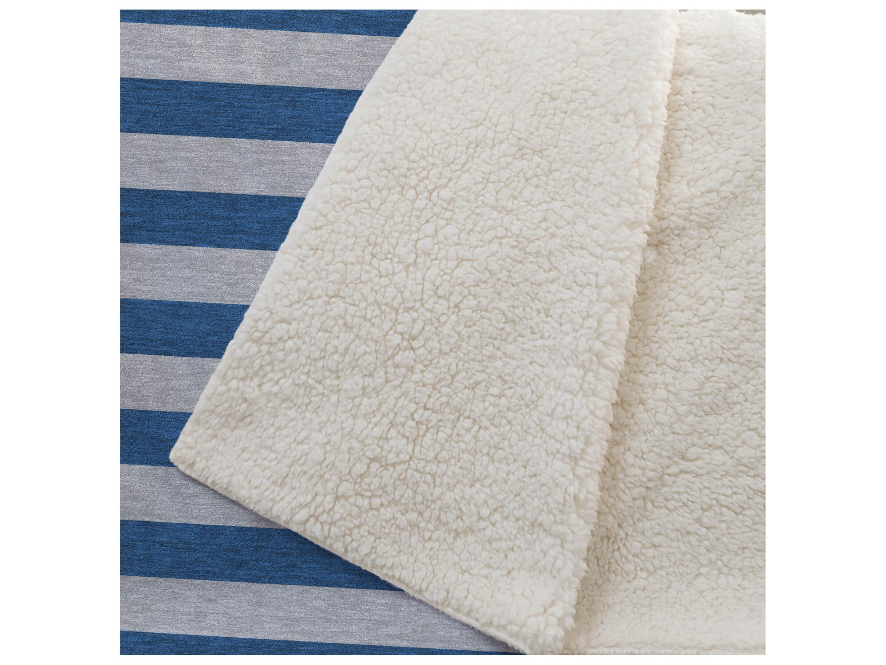 Dalyn Sherpa Blue Polyester Throw