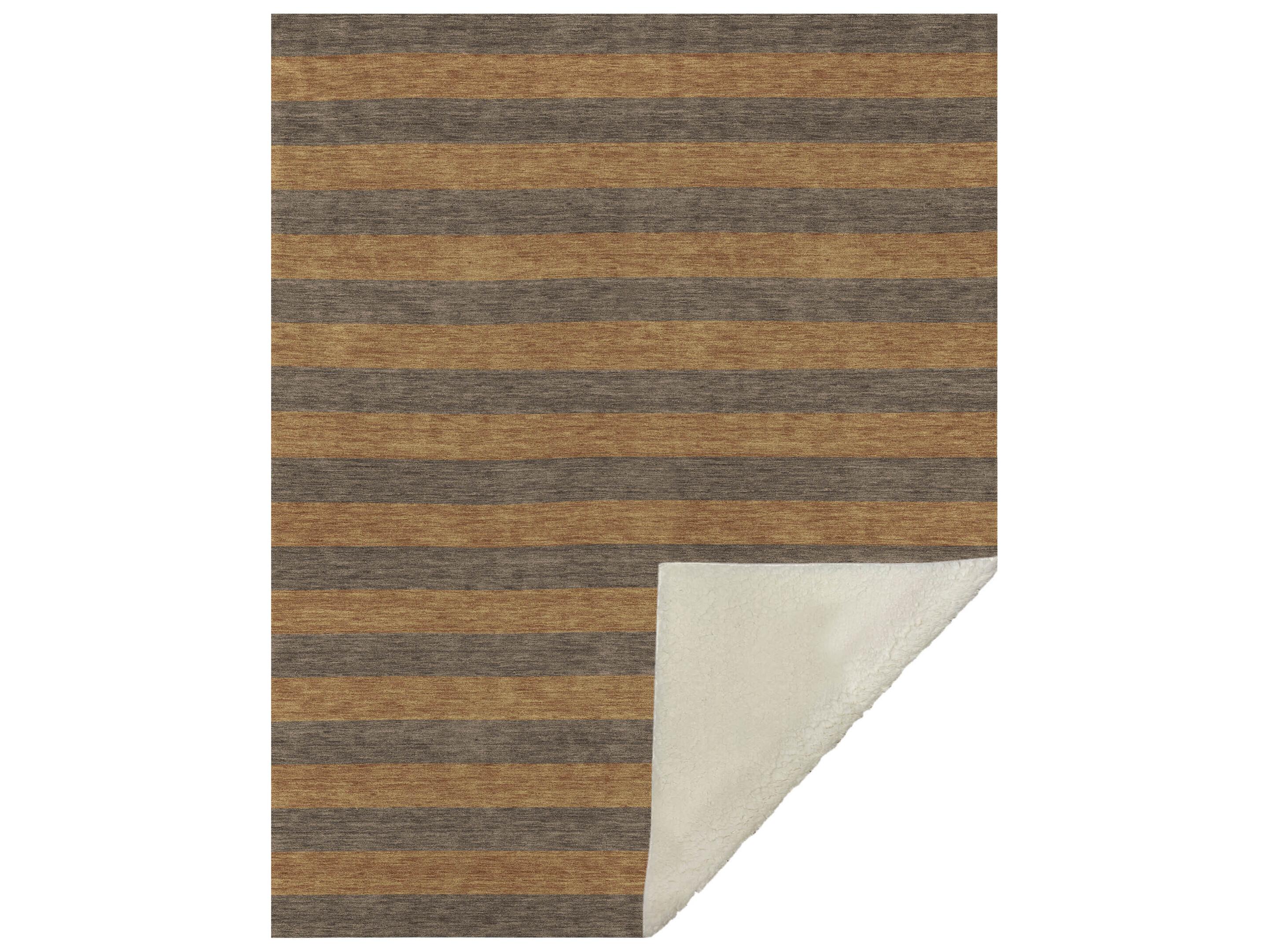 Dalyn Sherpa Brown Polyester Throw