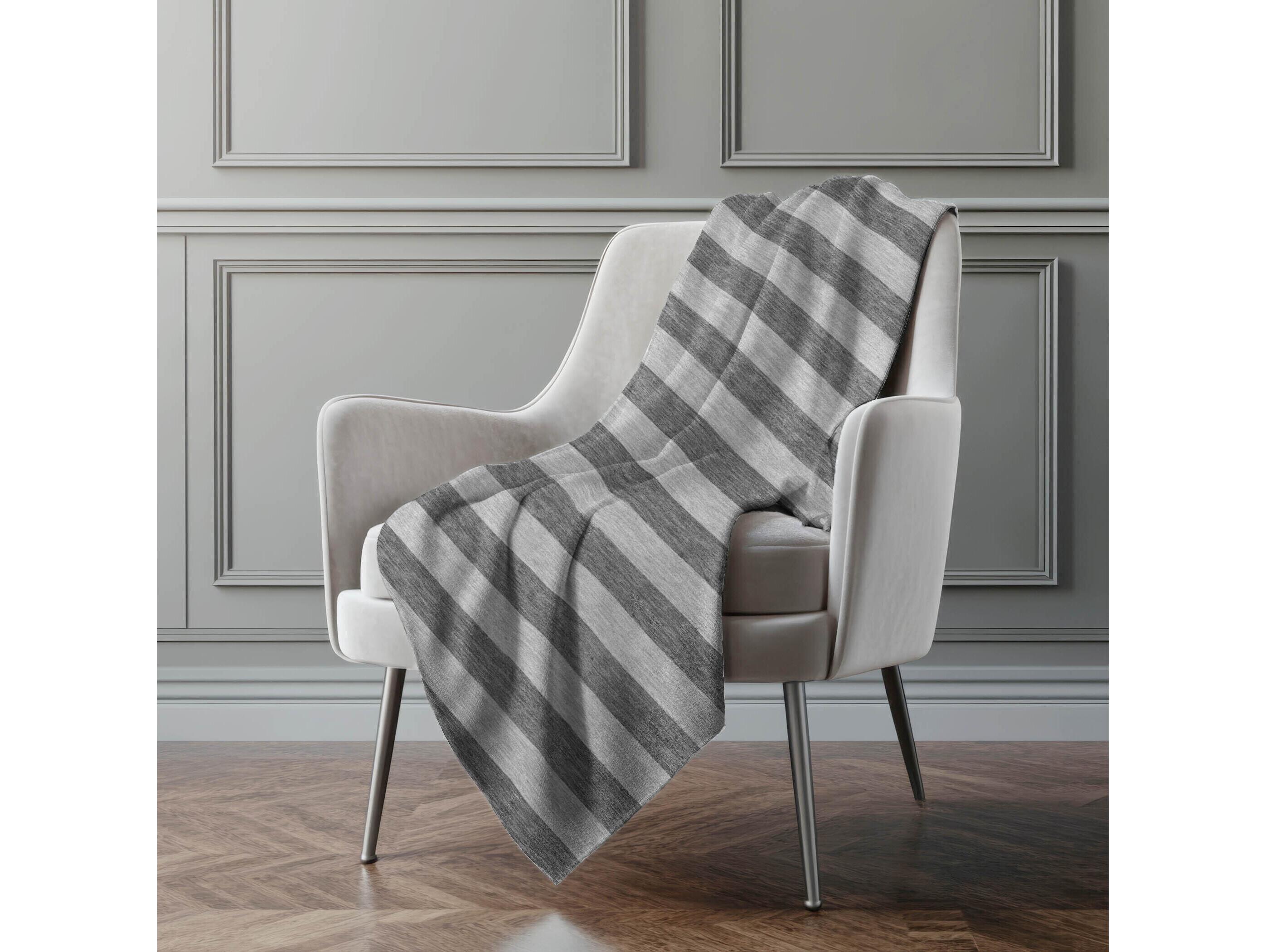 Dalyn Sherpa Gray Polyester Throw