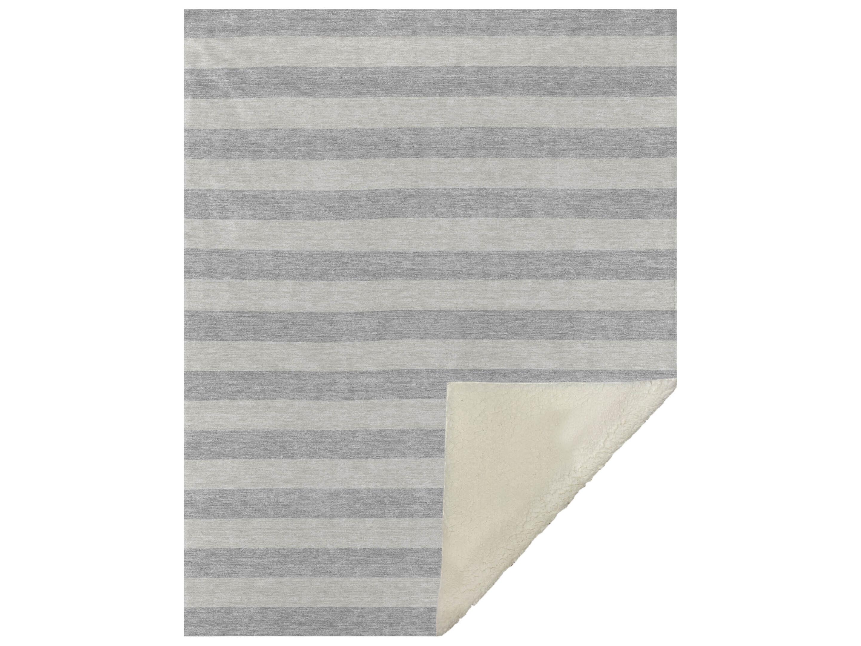 Dalyn Sherpa Gray Polyester Throw