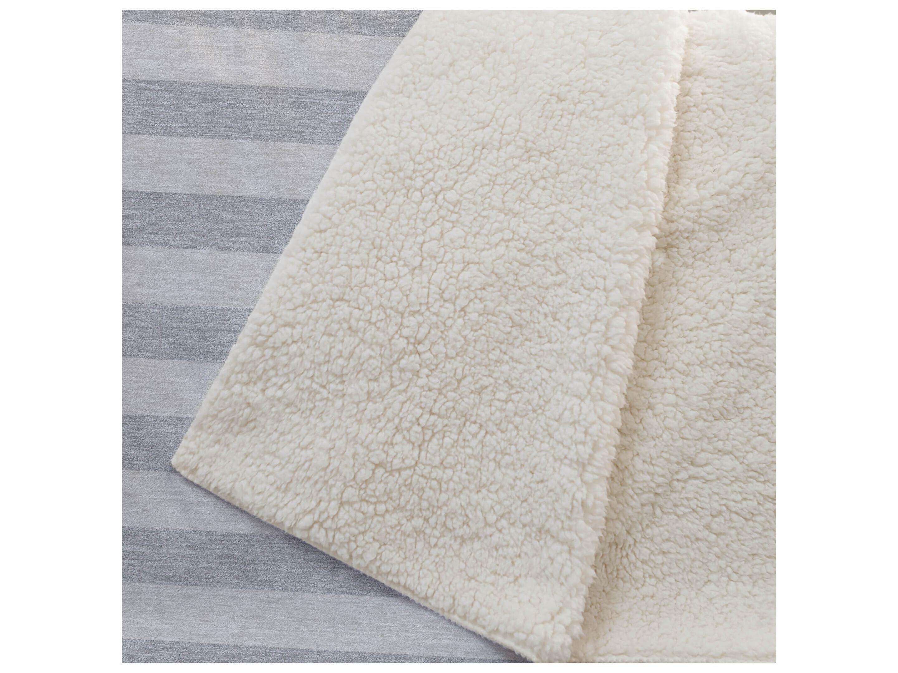 Dalyn Sherpa Gray Polyester Throw