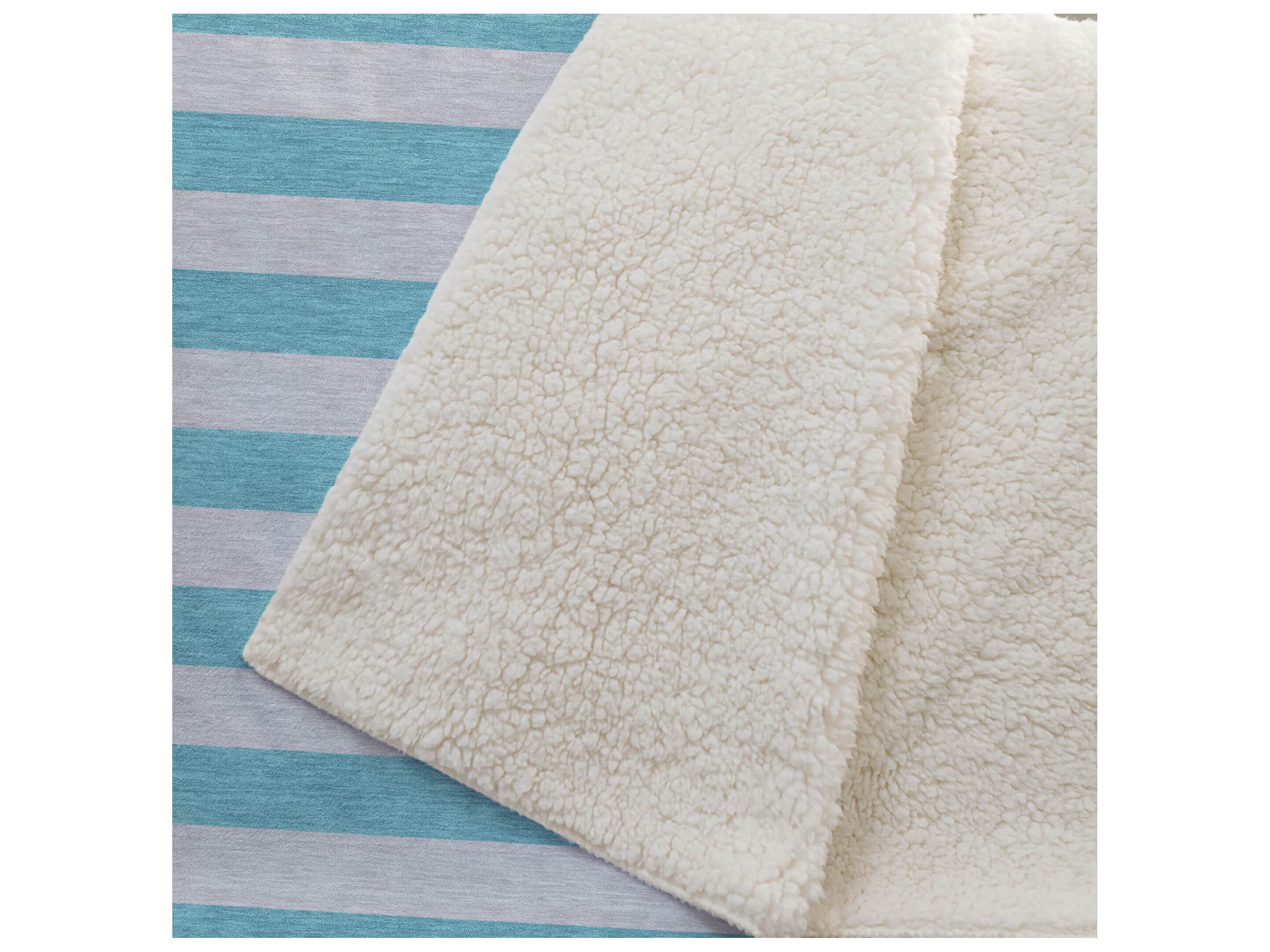 Dalyn Sherpa Teal Polyester Throw