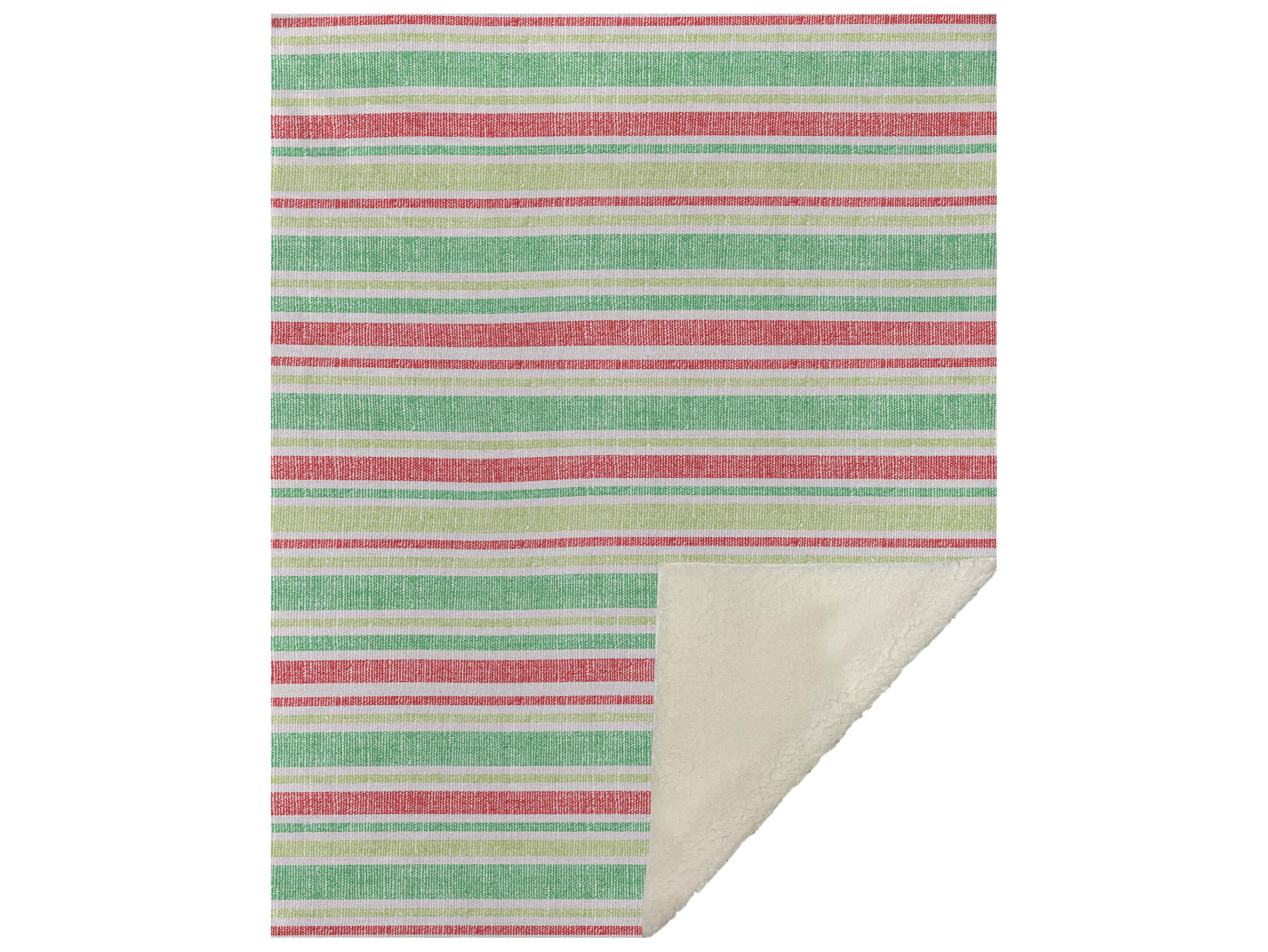 Dalyn Sherpa Green Polyester Throw