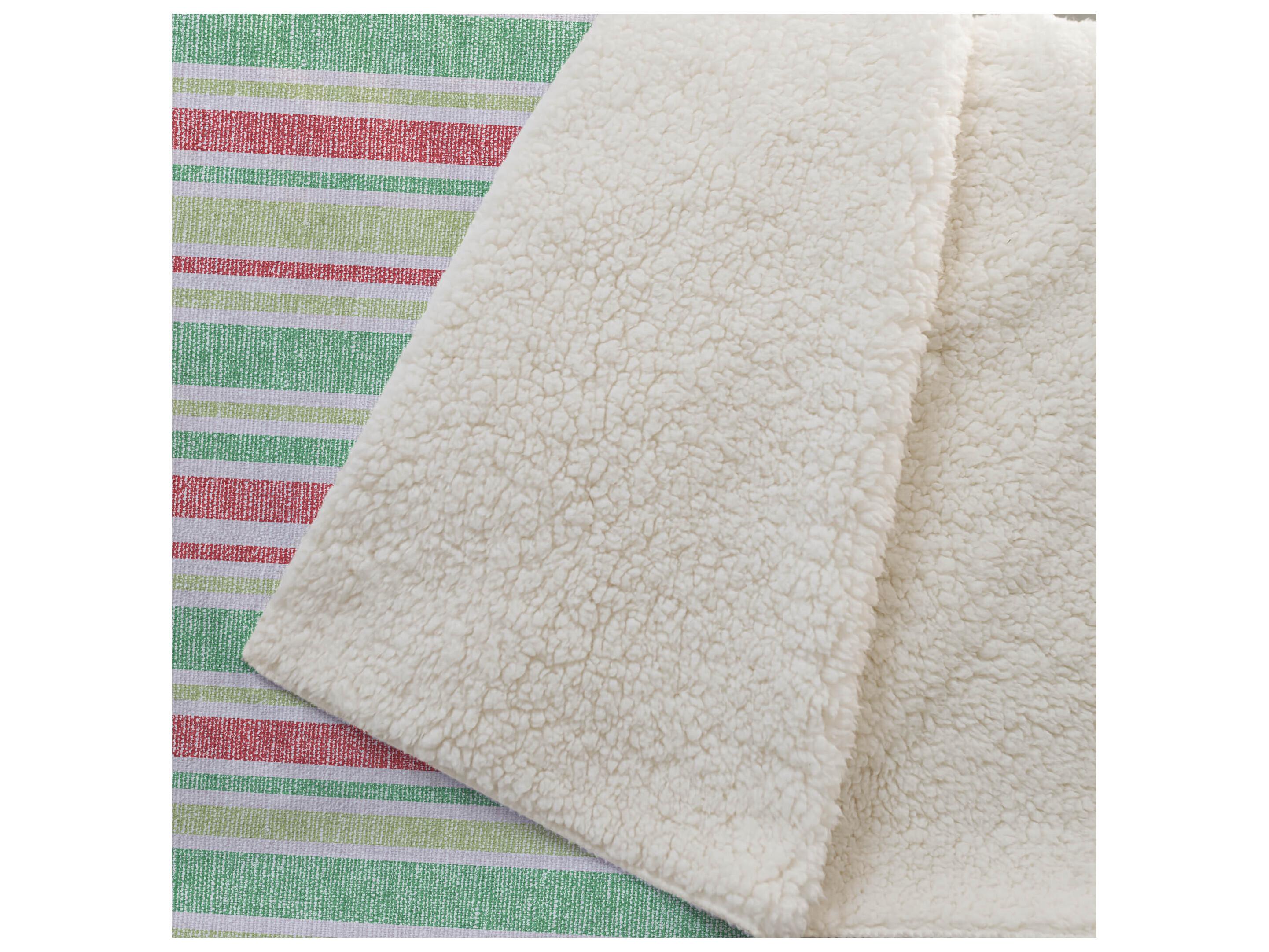 Dalyn Sherpa Green Polyester Throw