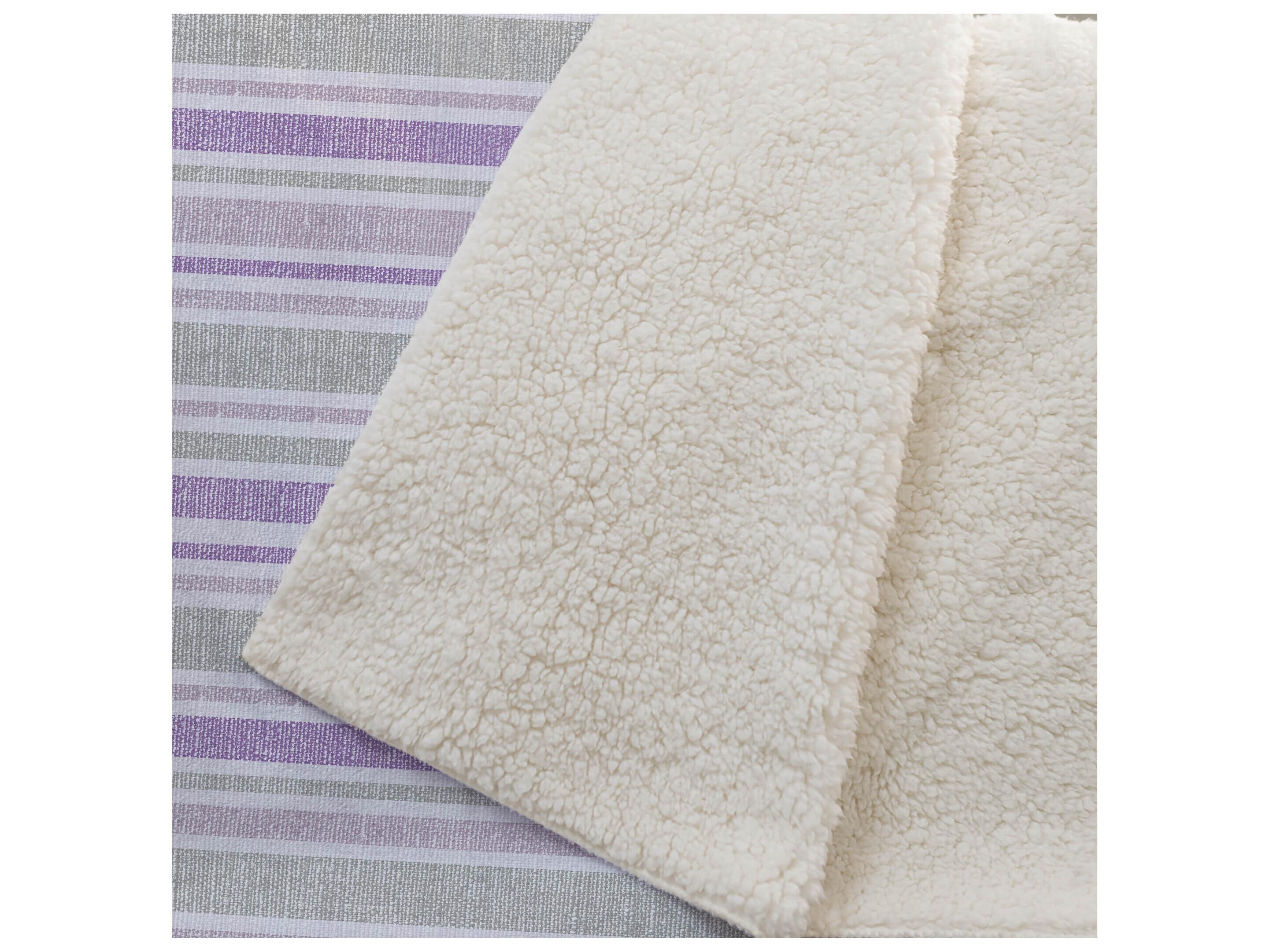 Dalyn Sherpa Ivory Polyester Throw