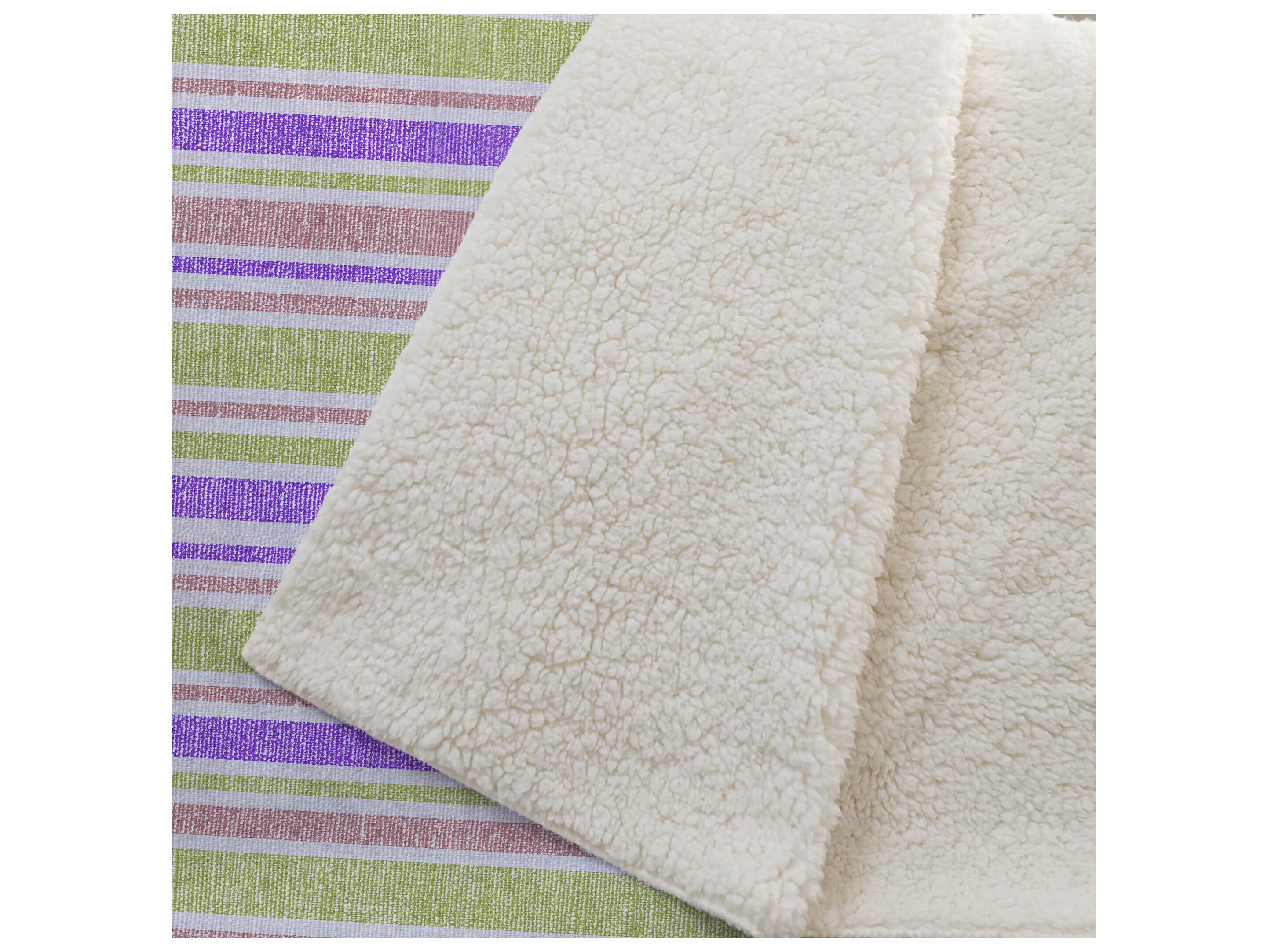 Dalyn Sherpa Purple Polyester Throw
