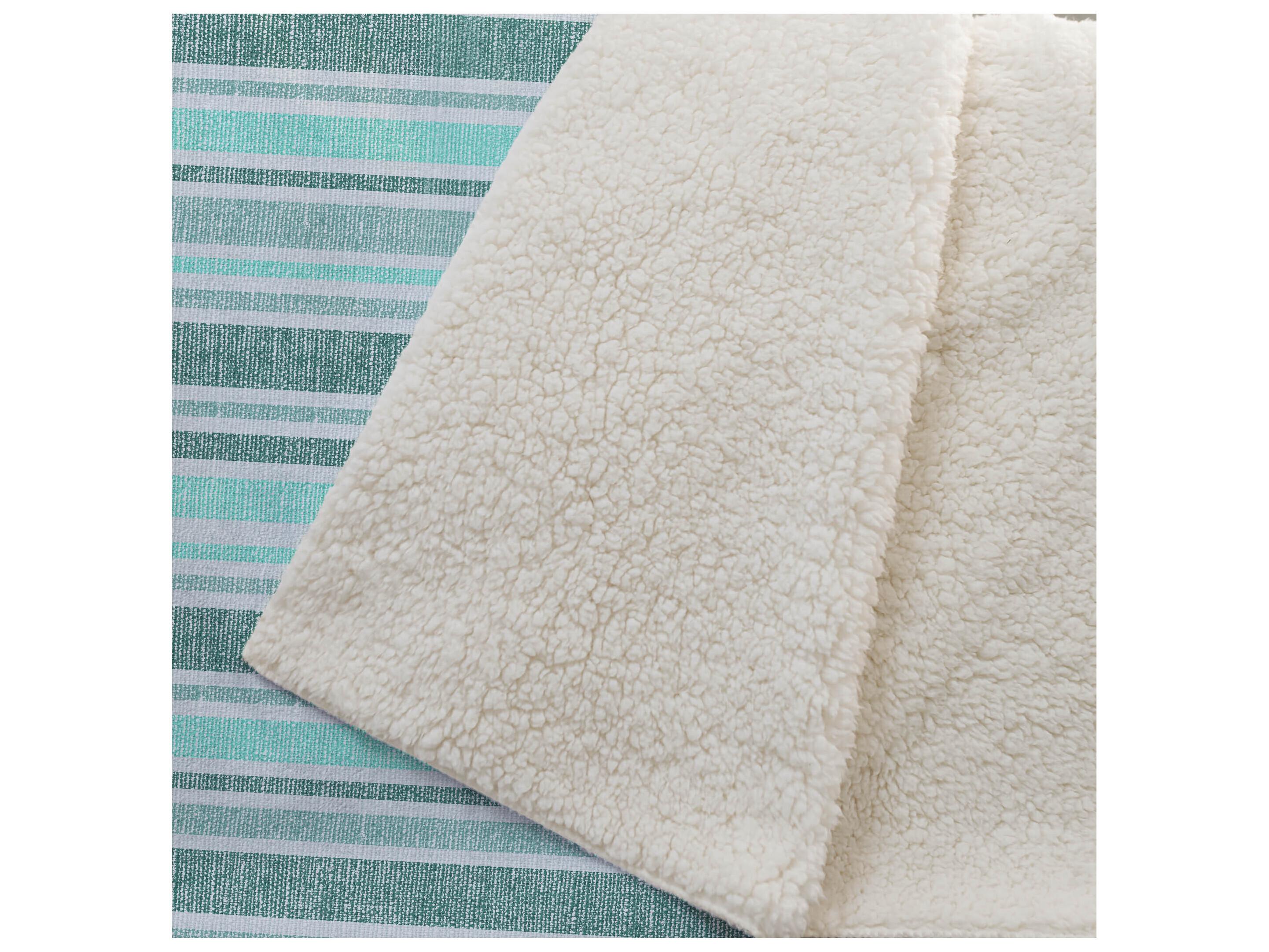 Dalyn Sherpa Teal Polyester Throw