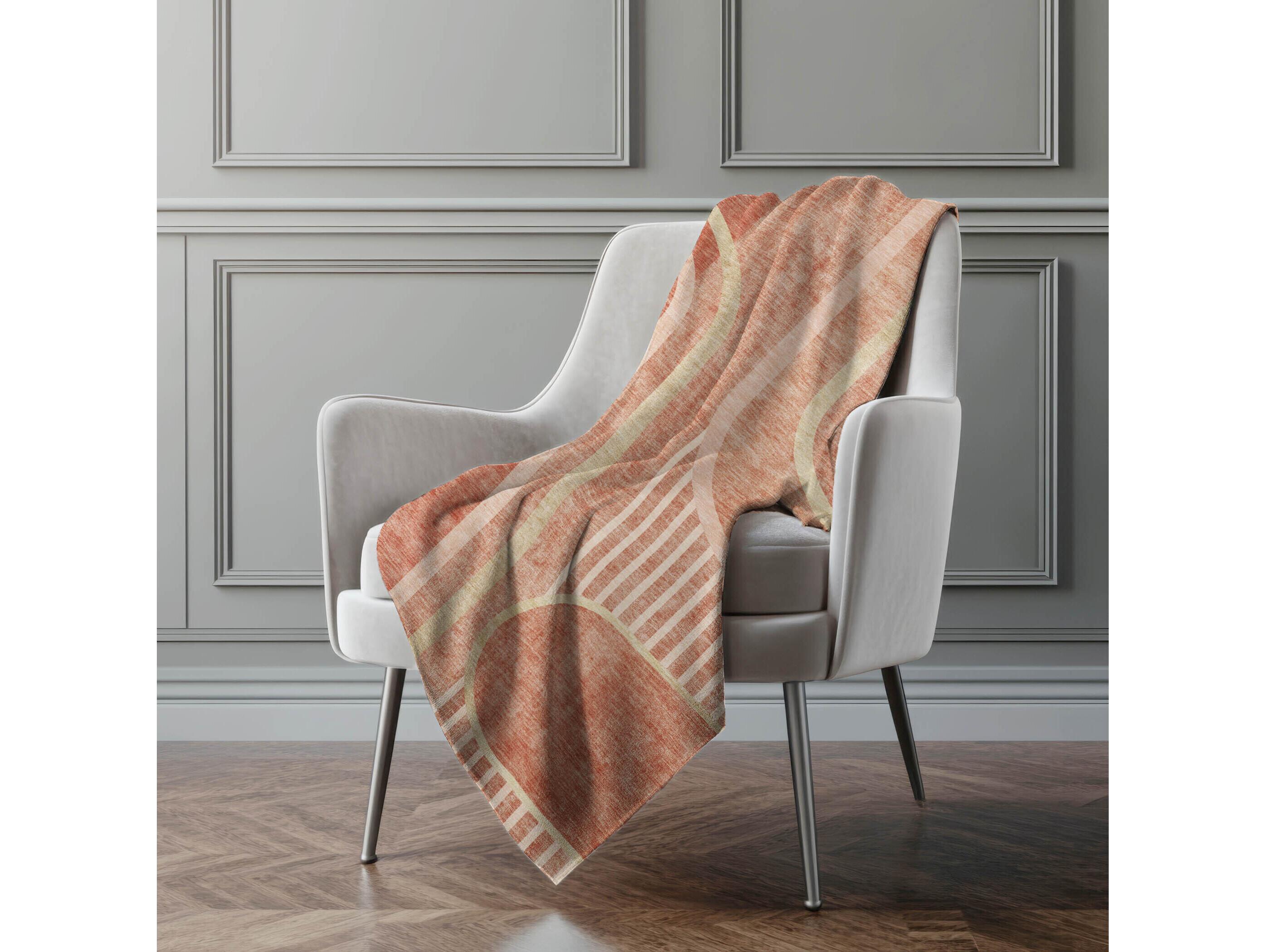 Dalyn Sherpa Orange Polyester Throw