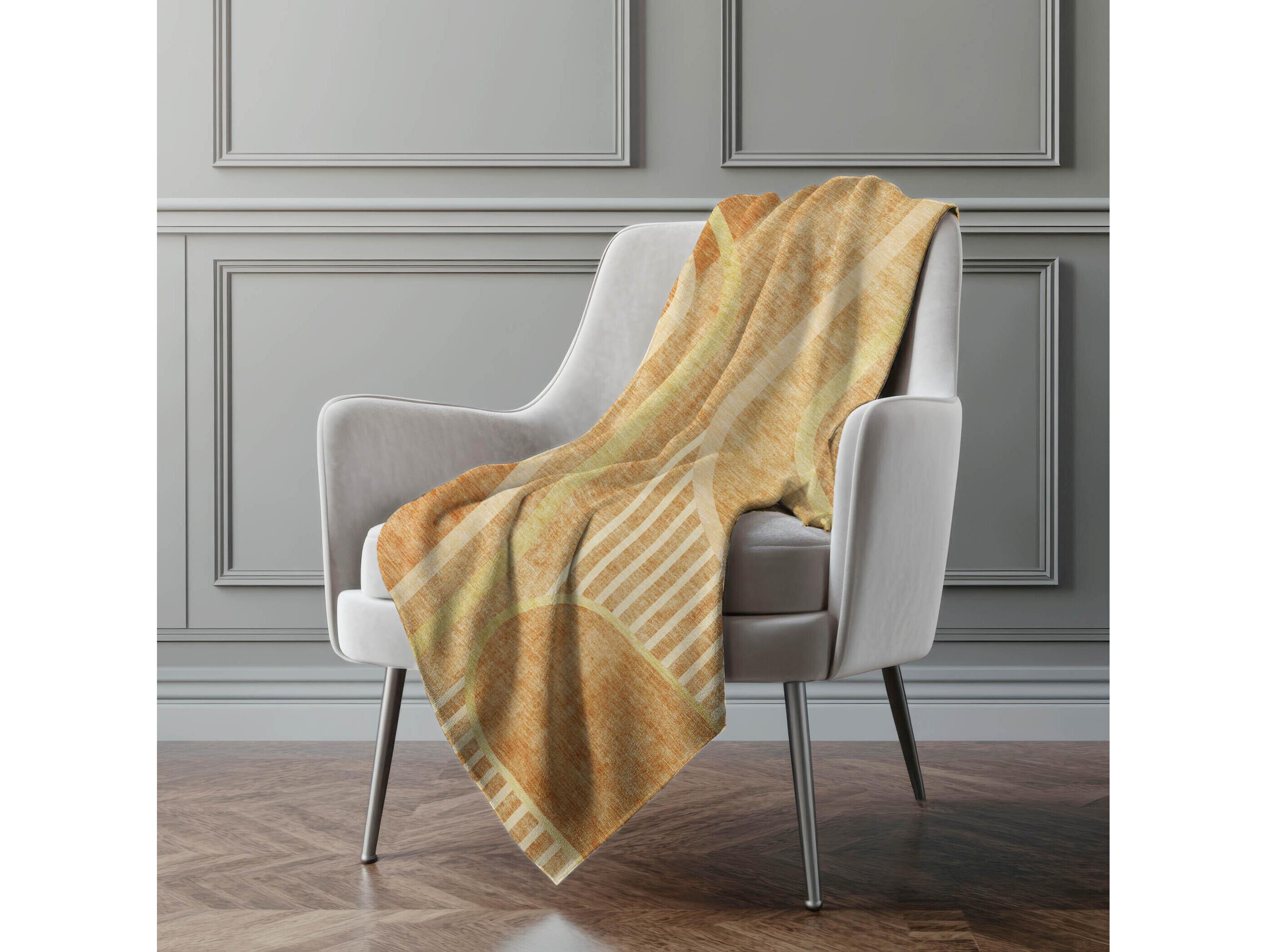 Dalyn Sherpa Orange Polyester Throw