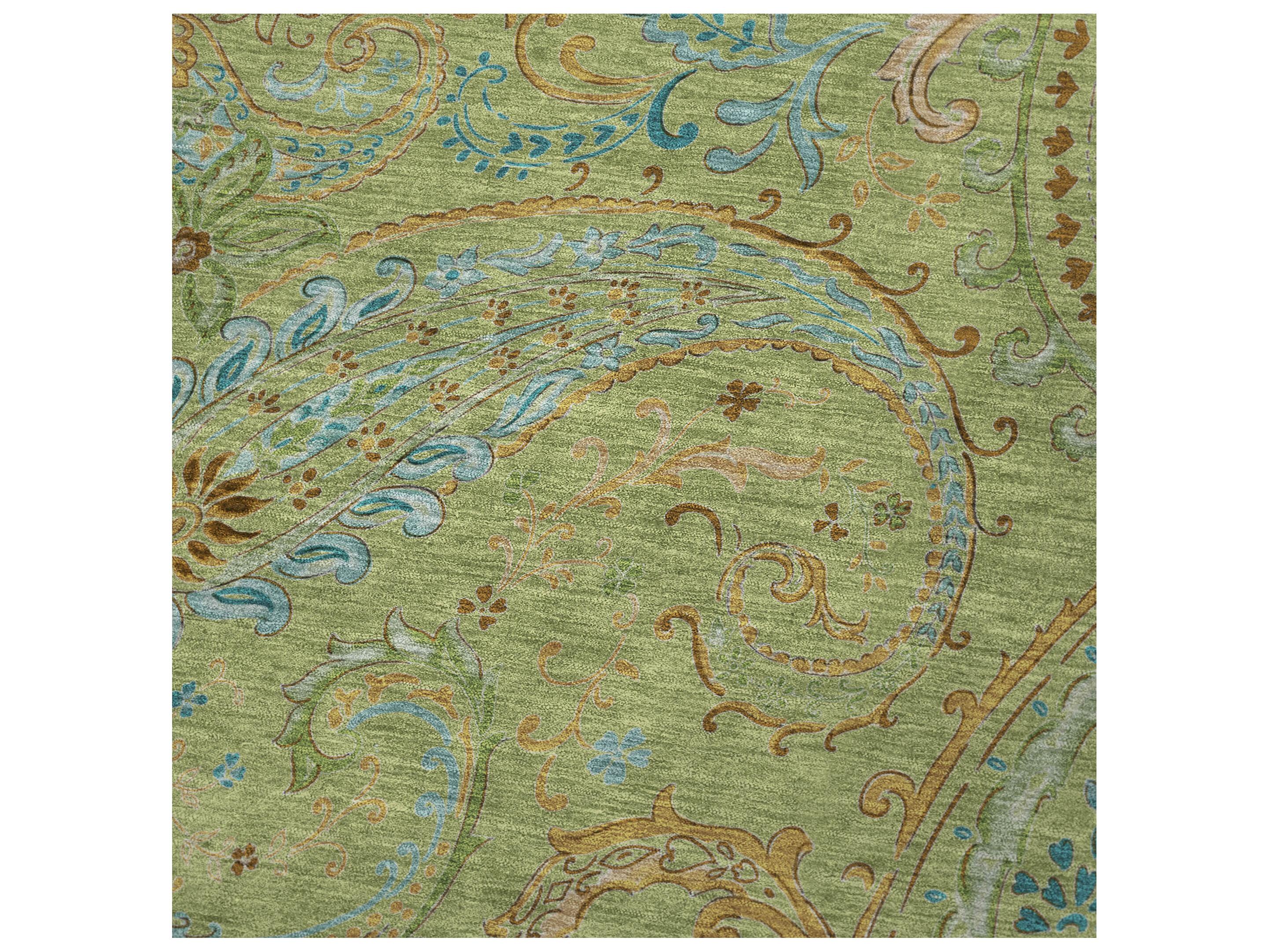 Dalyn Sherpa Green Polyester Throw