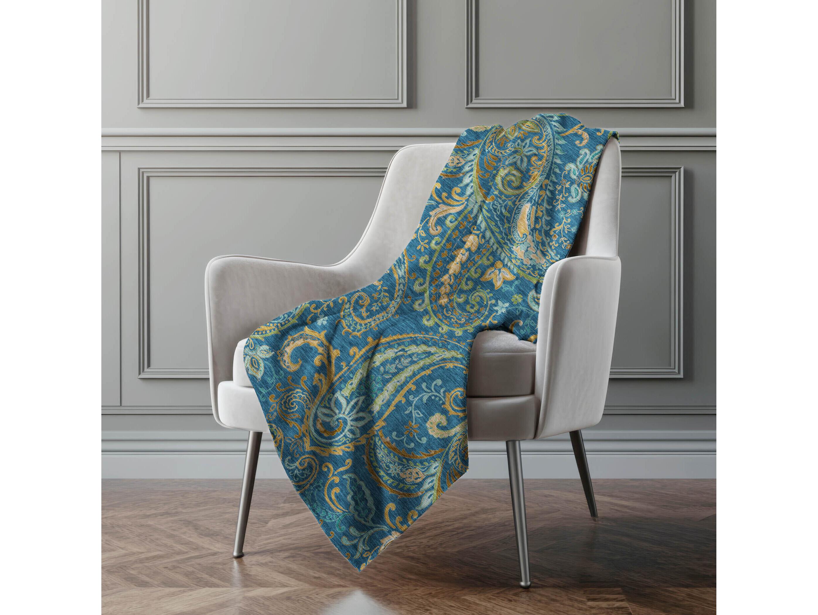 Dalyn Sherpa Blue Polyester Throw