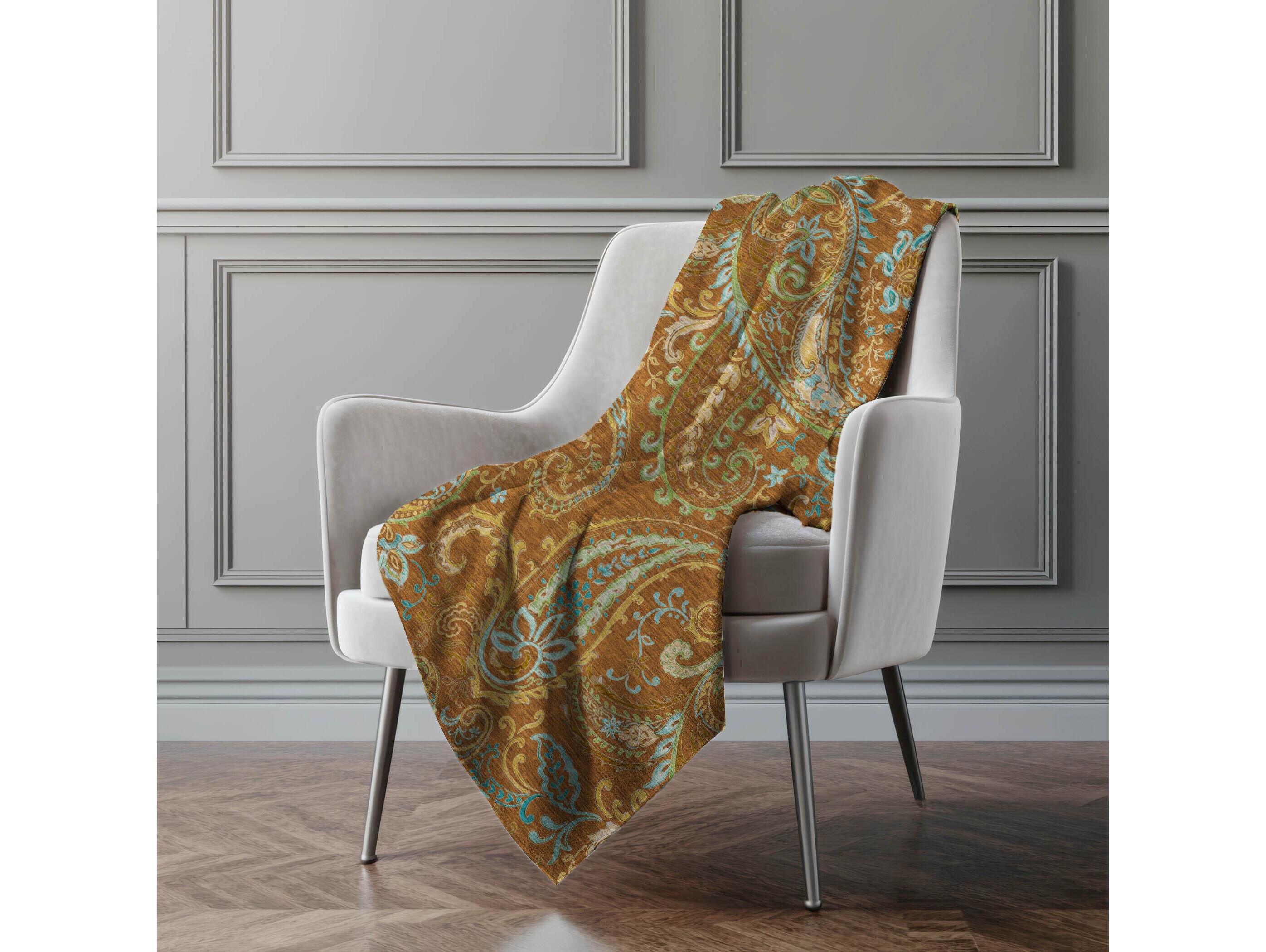 Dalyn Sherpa Orange Polyester Throw