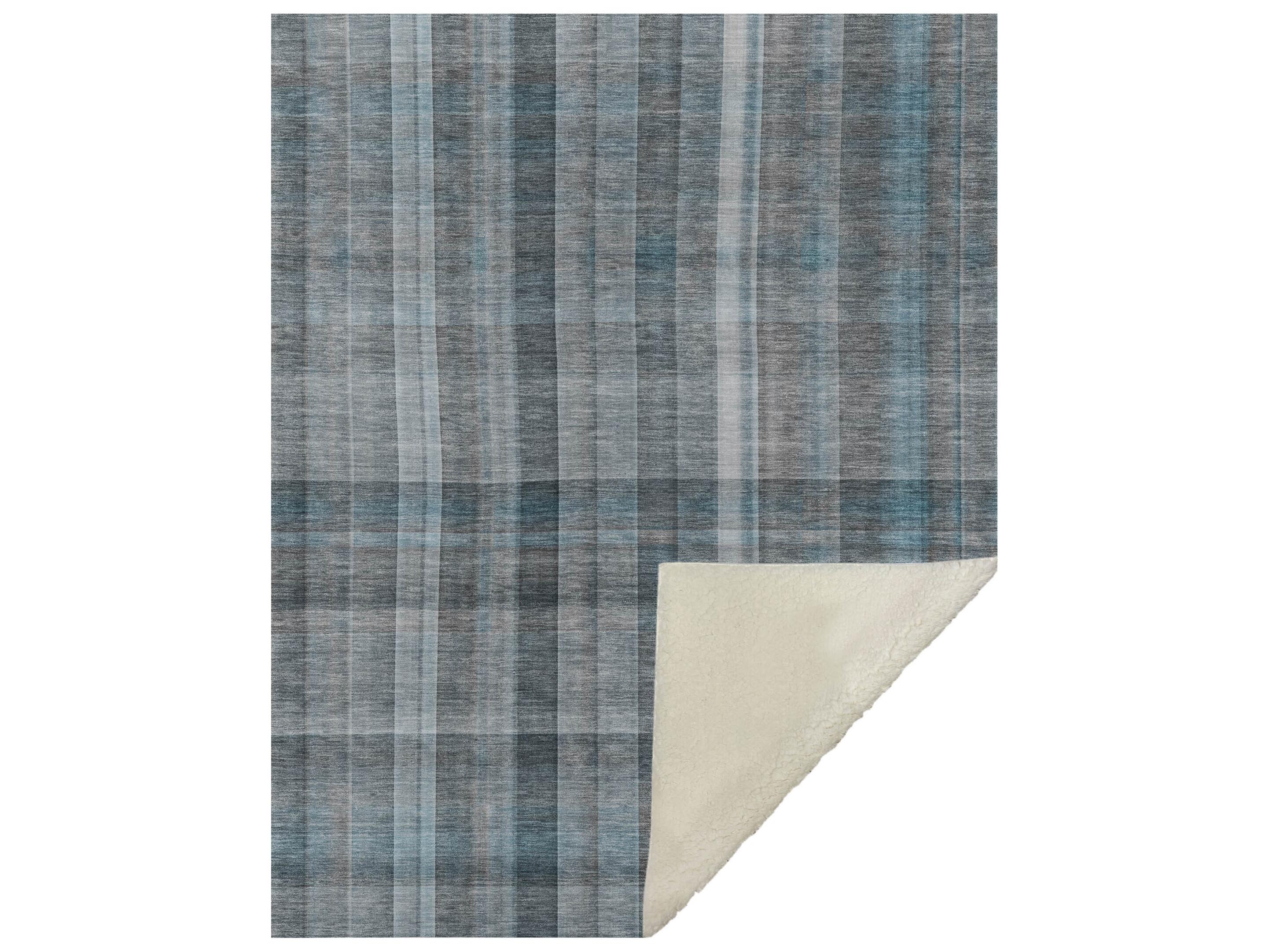 Dalyn Sherpa Teal Polyester Throw