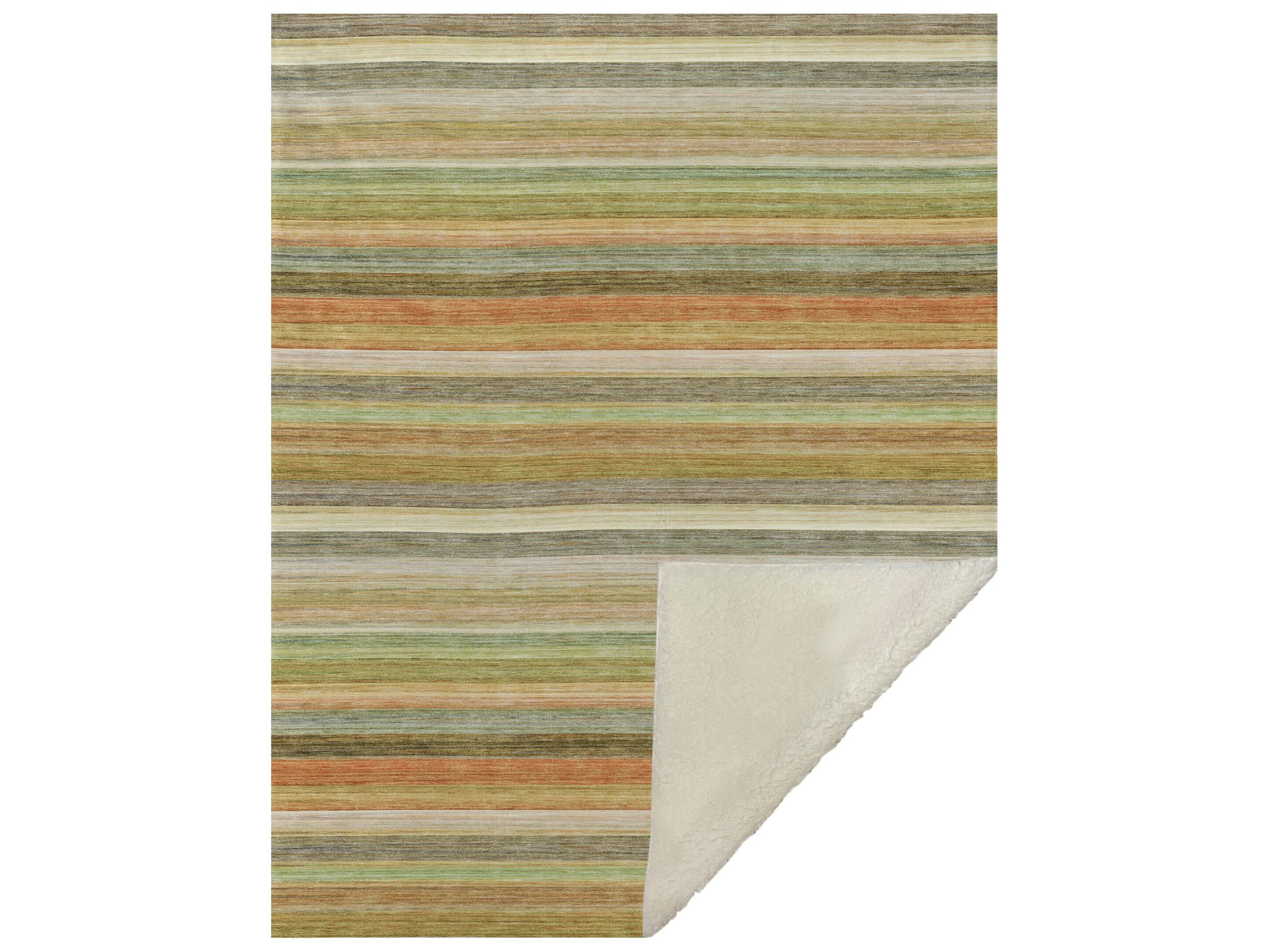 Dalyn Sherpa Green Polyester Throw