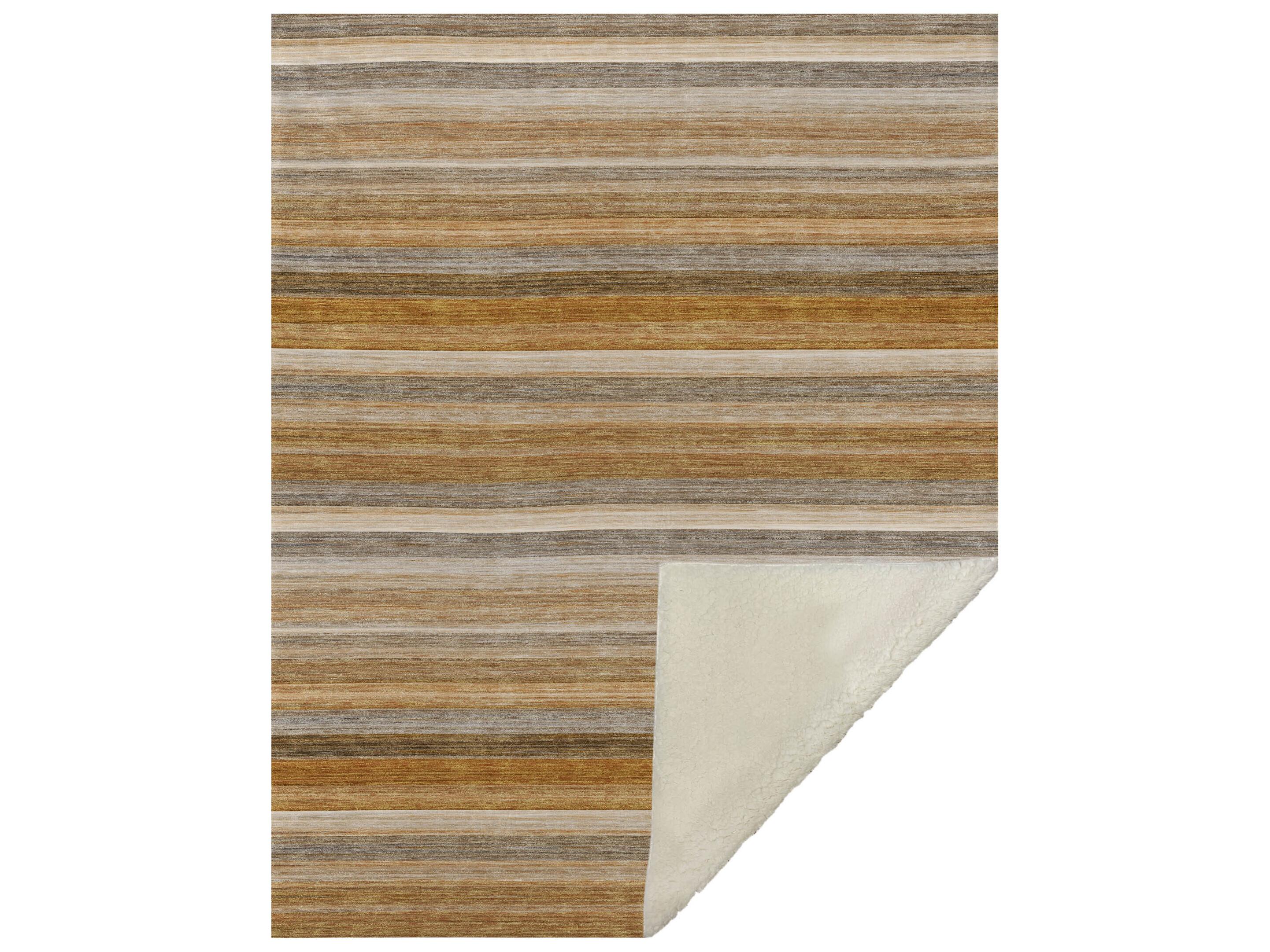 Dalyn Sherpa Orange Polyester Throw