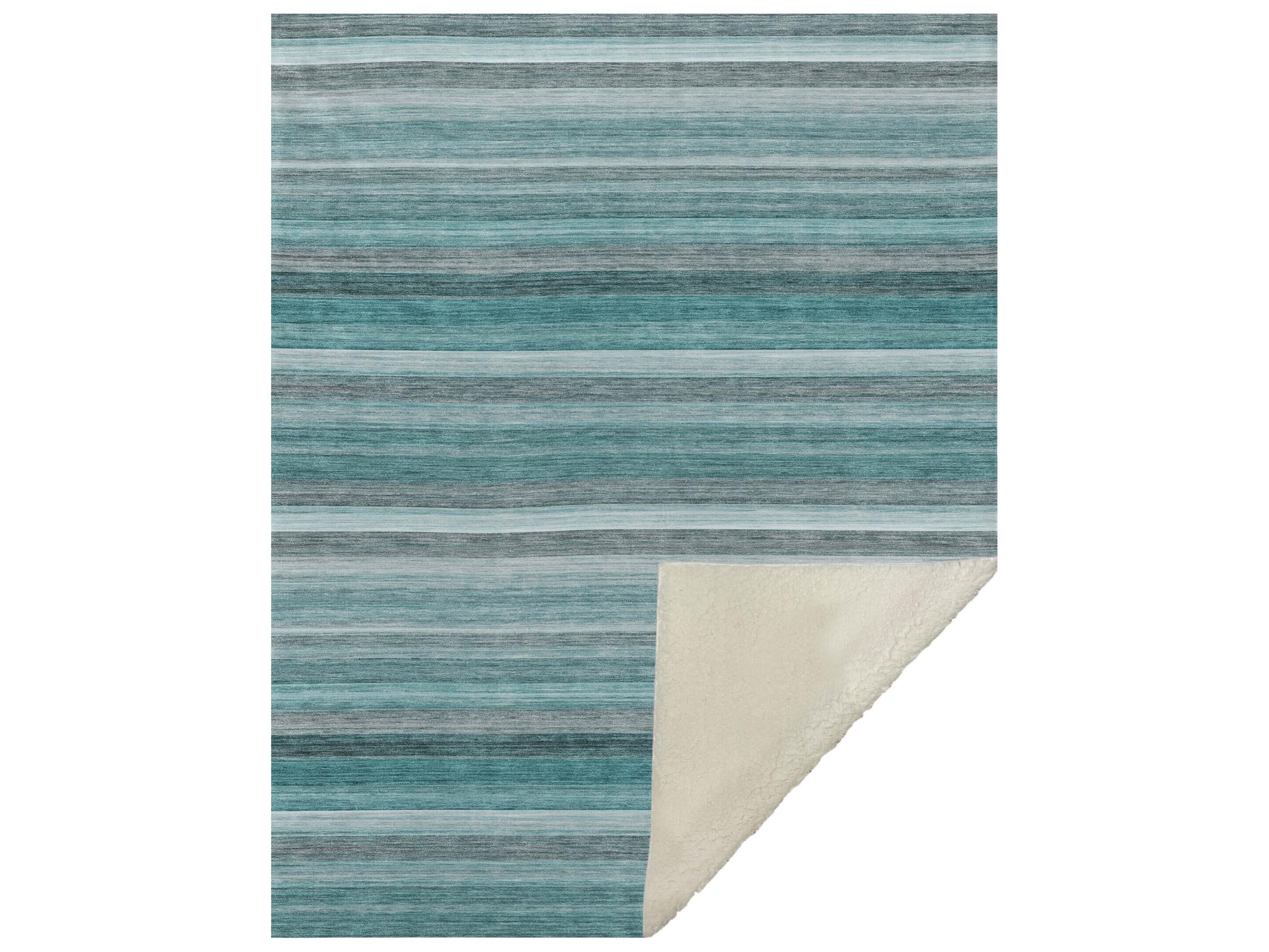 Dalyn Sherpa Teal Polyester Throw