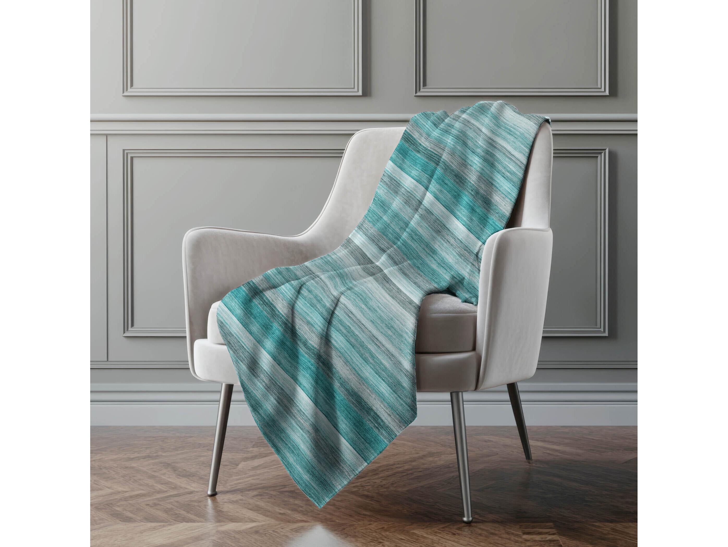 Dalyn Sherpa Teal Polyester Throw