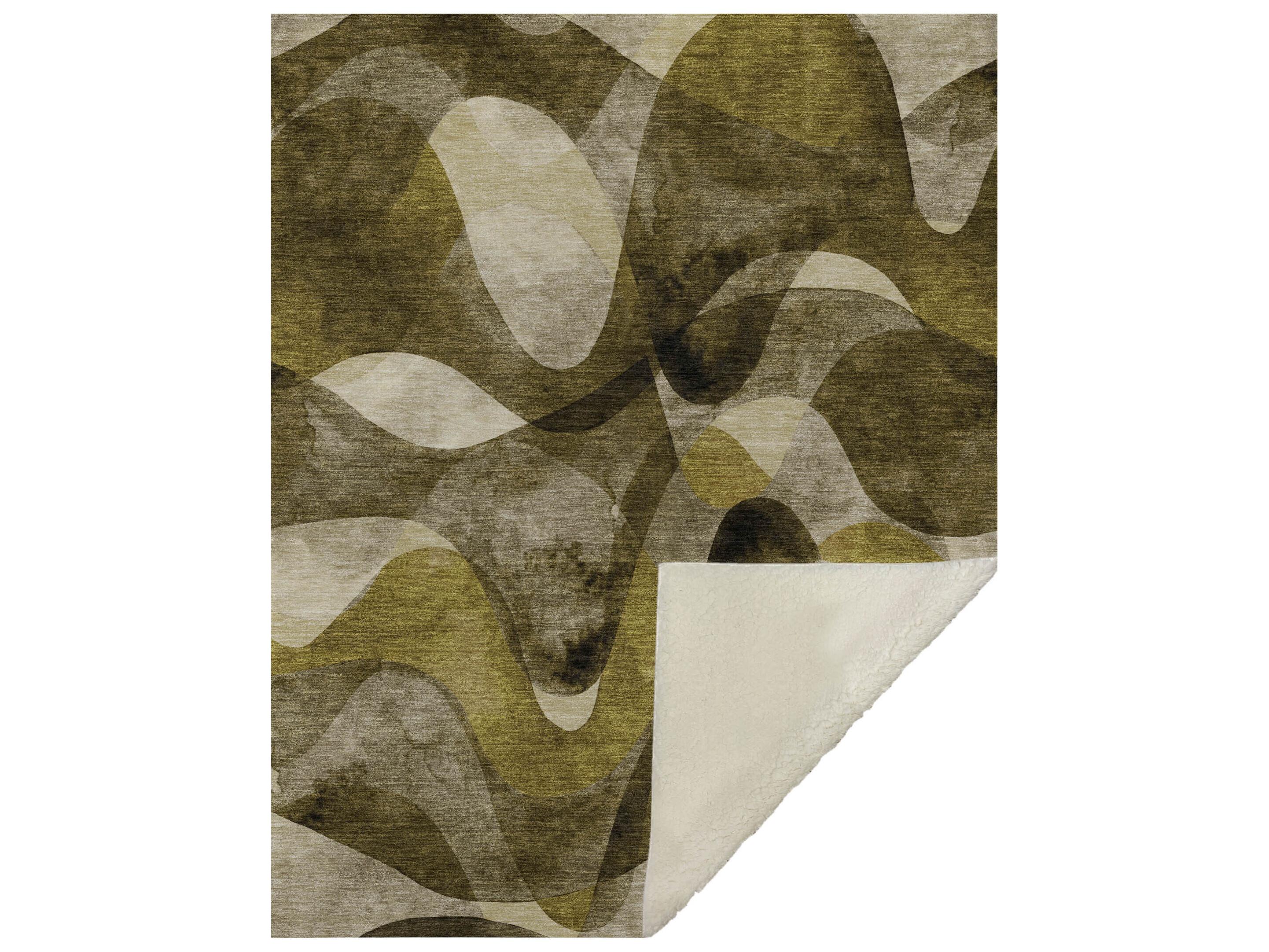 Dalyn Sherpa Brown Polyester Throw