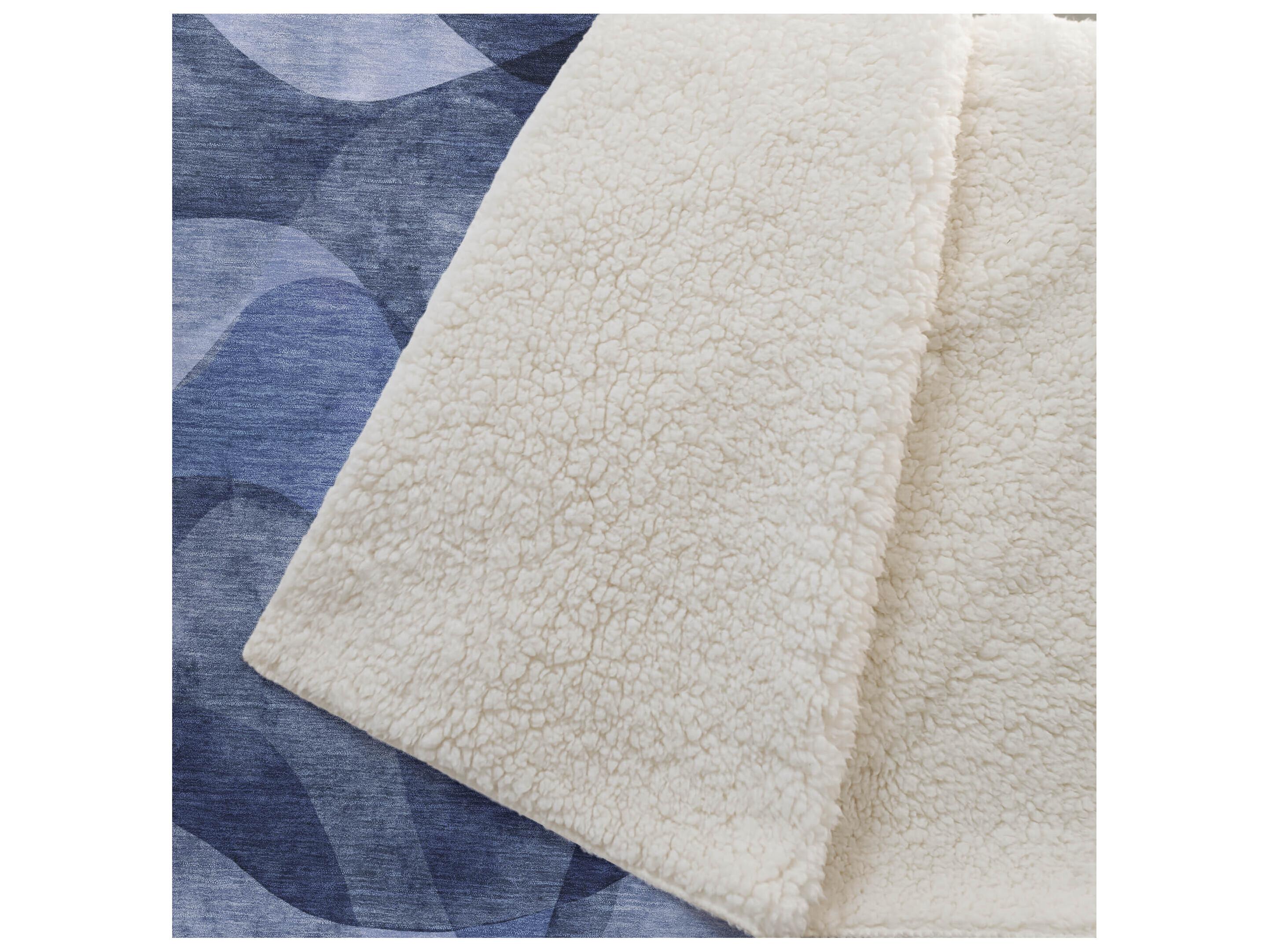 Dalyn Sherpa Blue Polyester Throw