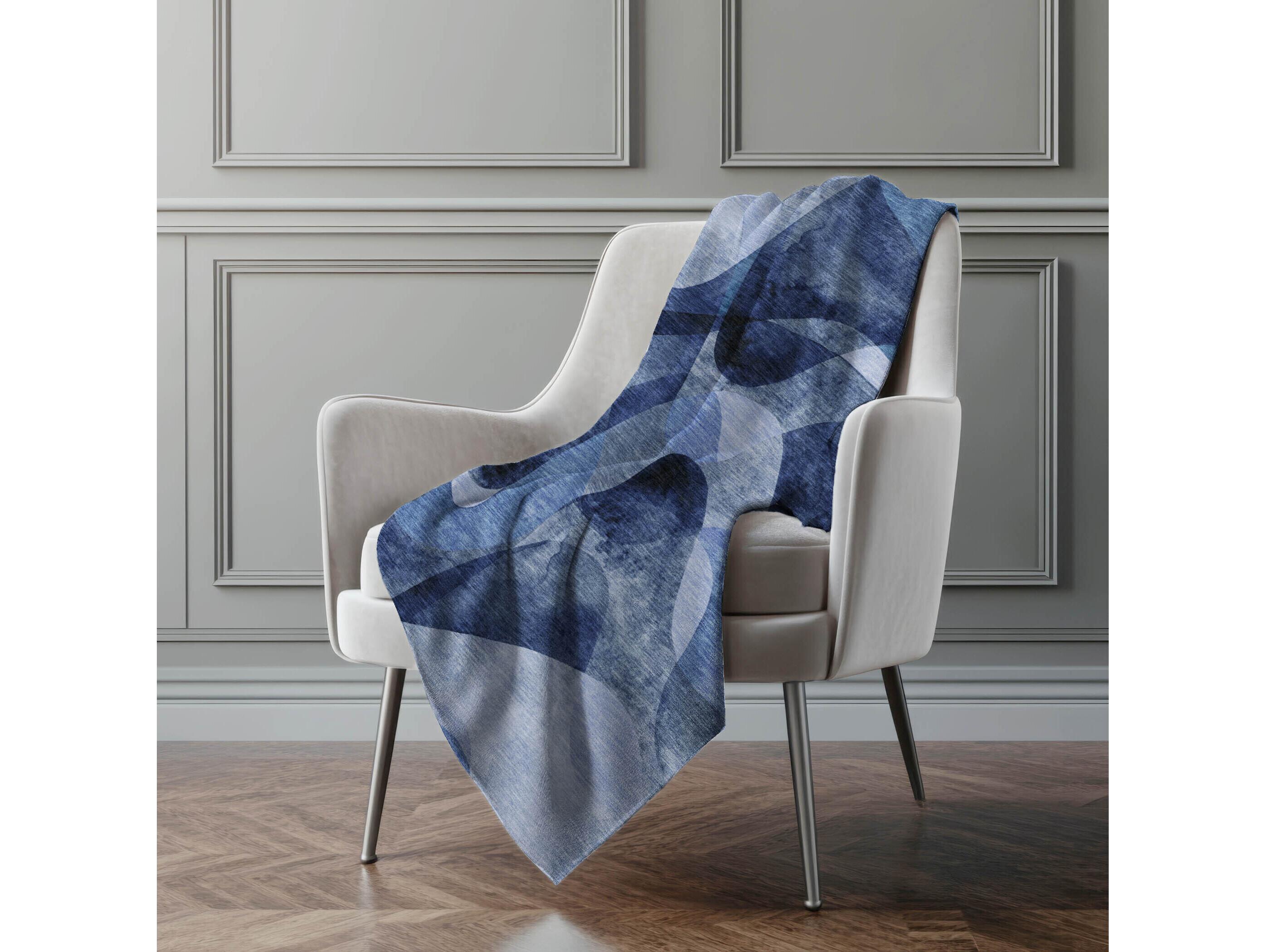 Dalyn Sherpa Blue Polyester Throw