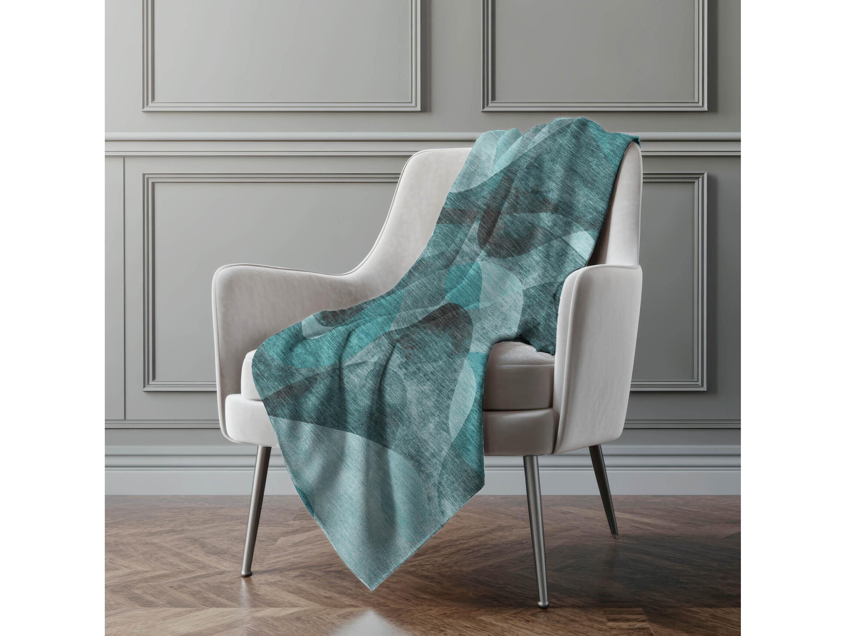 Dalyn Sherpa Teal Polyester Throw