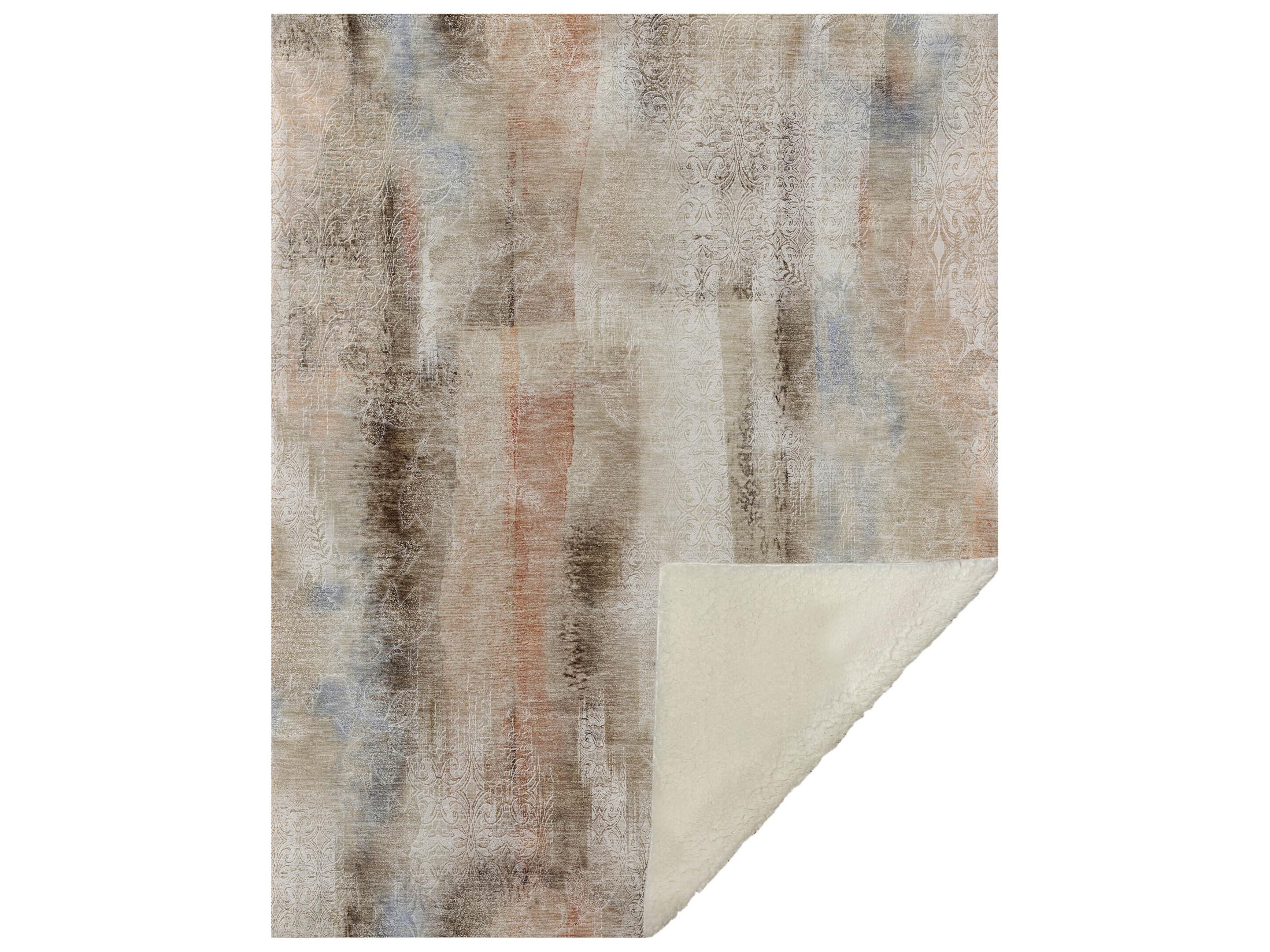 Dalyn Sherpa Brown Polyester Throw